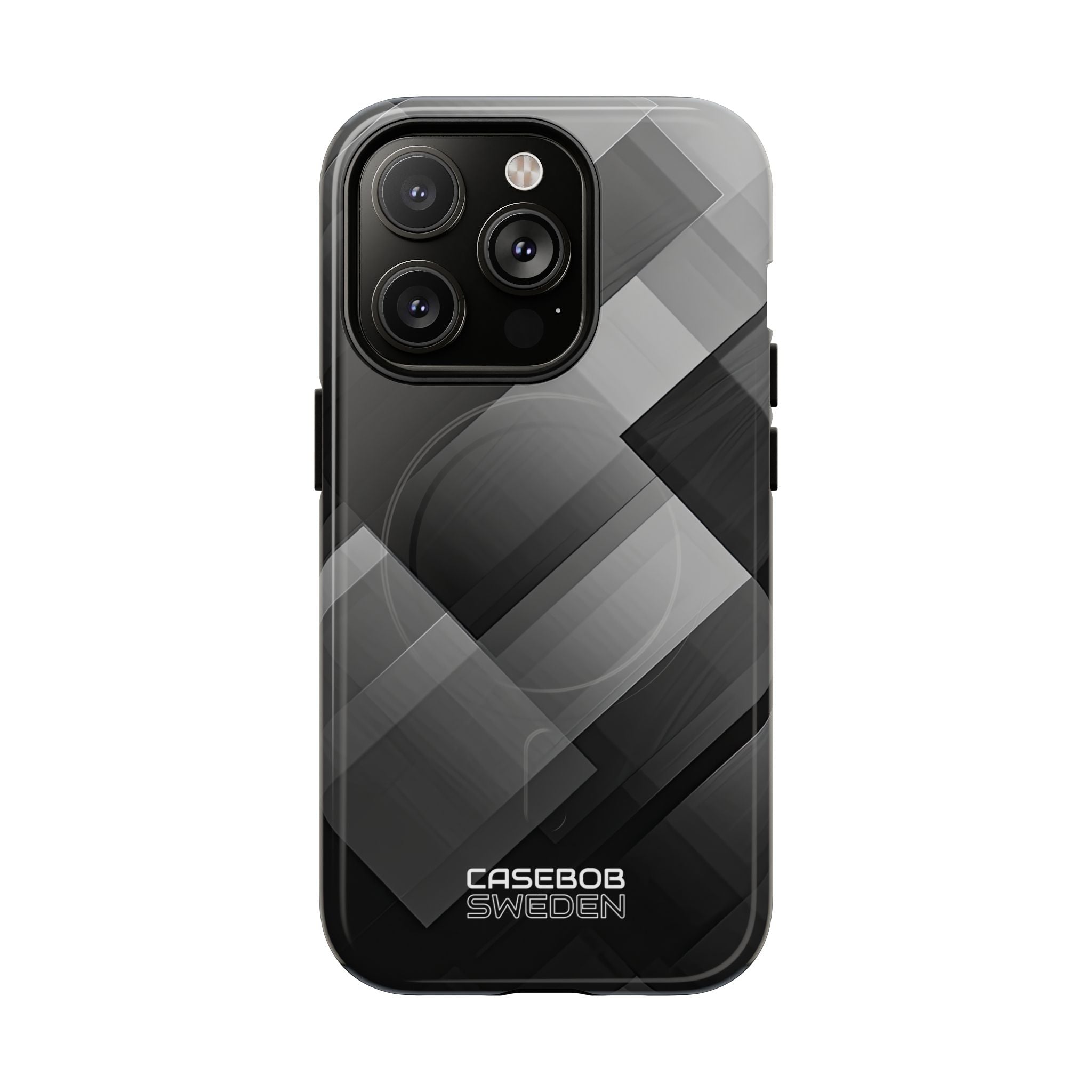 Grayscale Geometric Layers iPhone 14 - Tough+