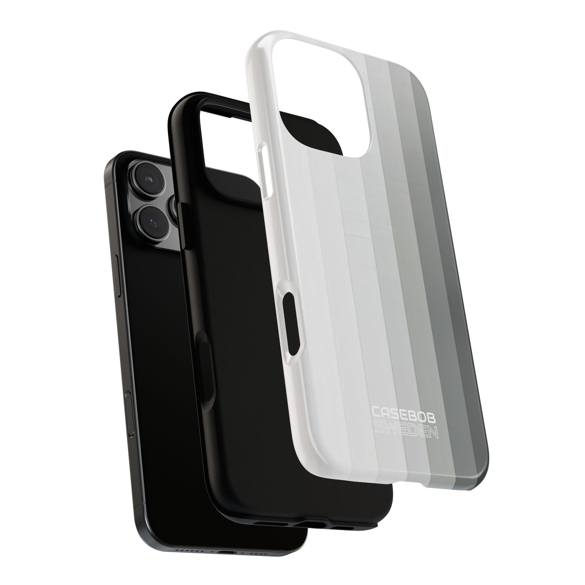 Silver Gradient Stripes iPhone 16 - Tough
