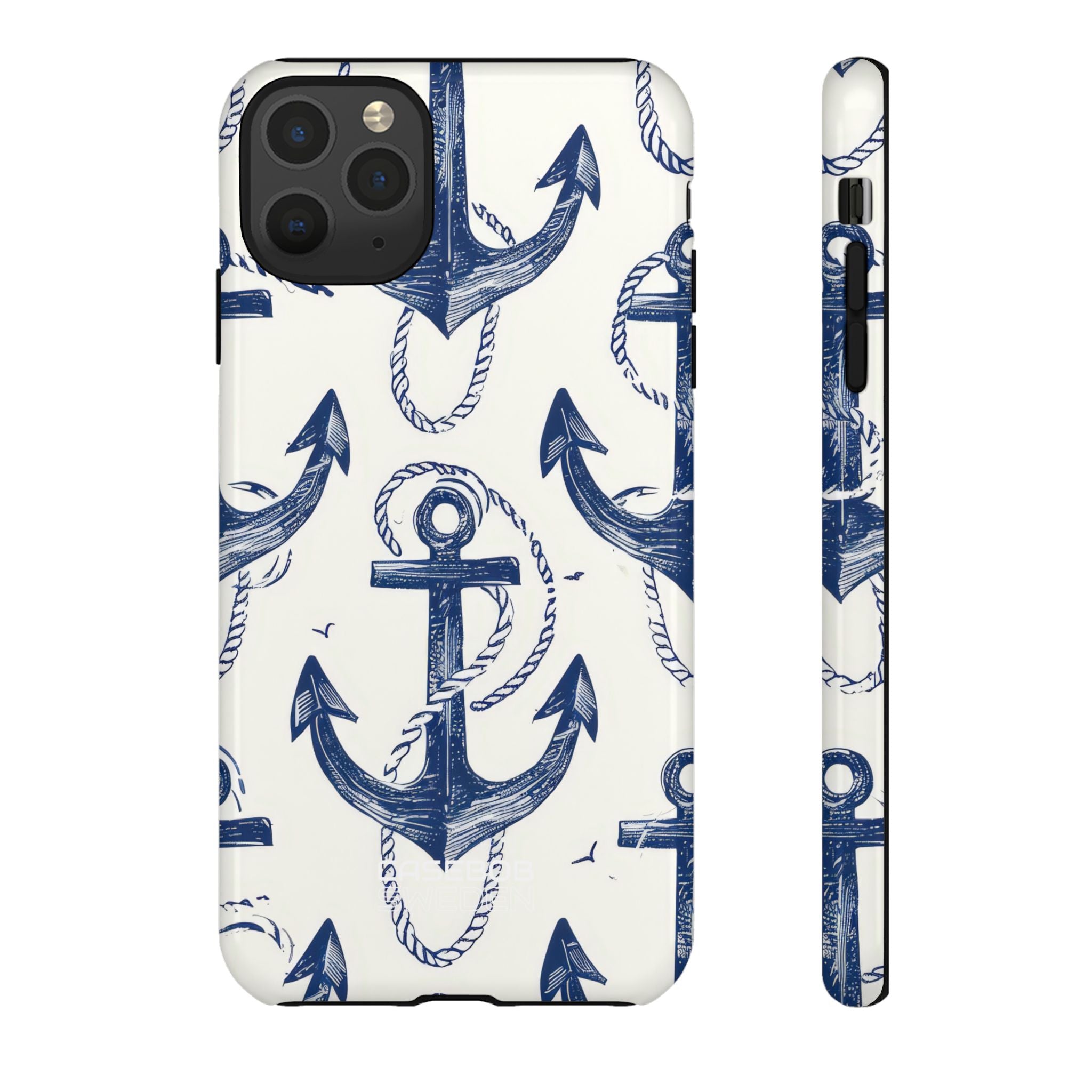 Navy Anchor Tapestry iPhone 11 - Tough