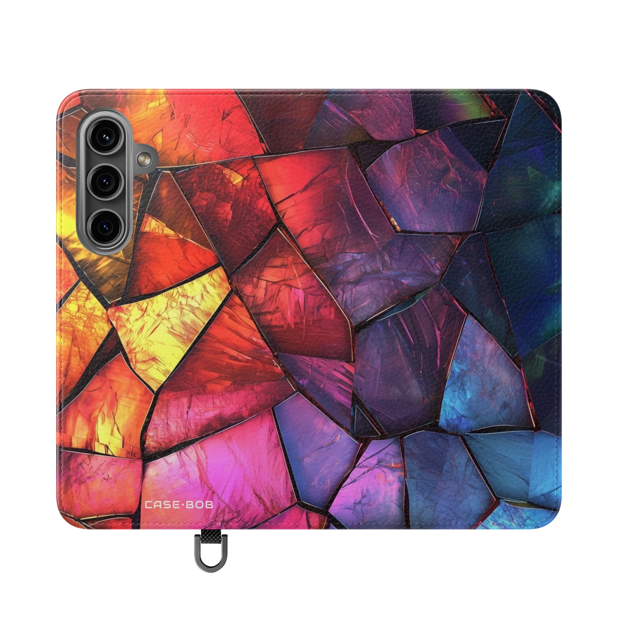 Crimson Shard Mosaic - Samsung S24 Case - Wallet