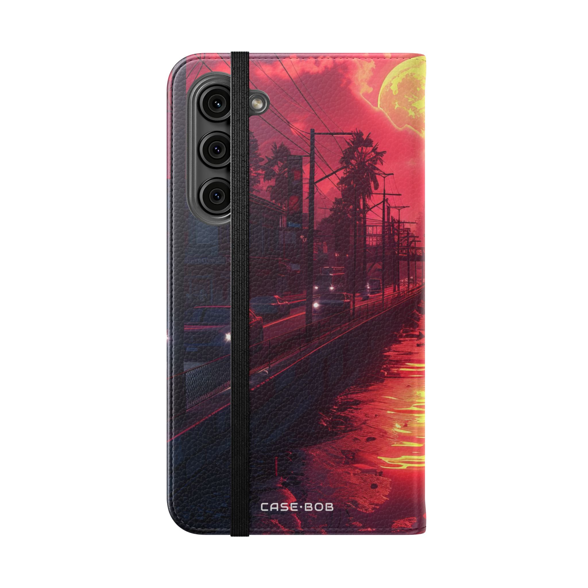 Keltainen Kuuheijastus - Samsung S23+ -lompakkokotelo