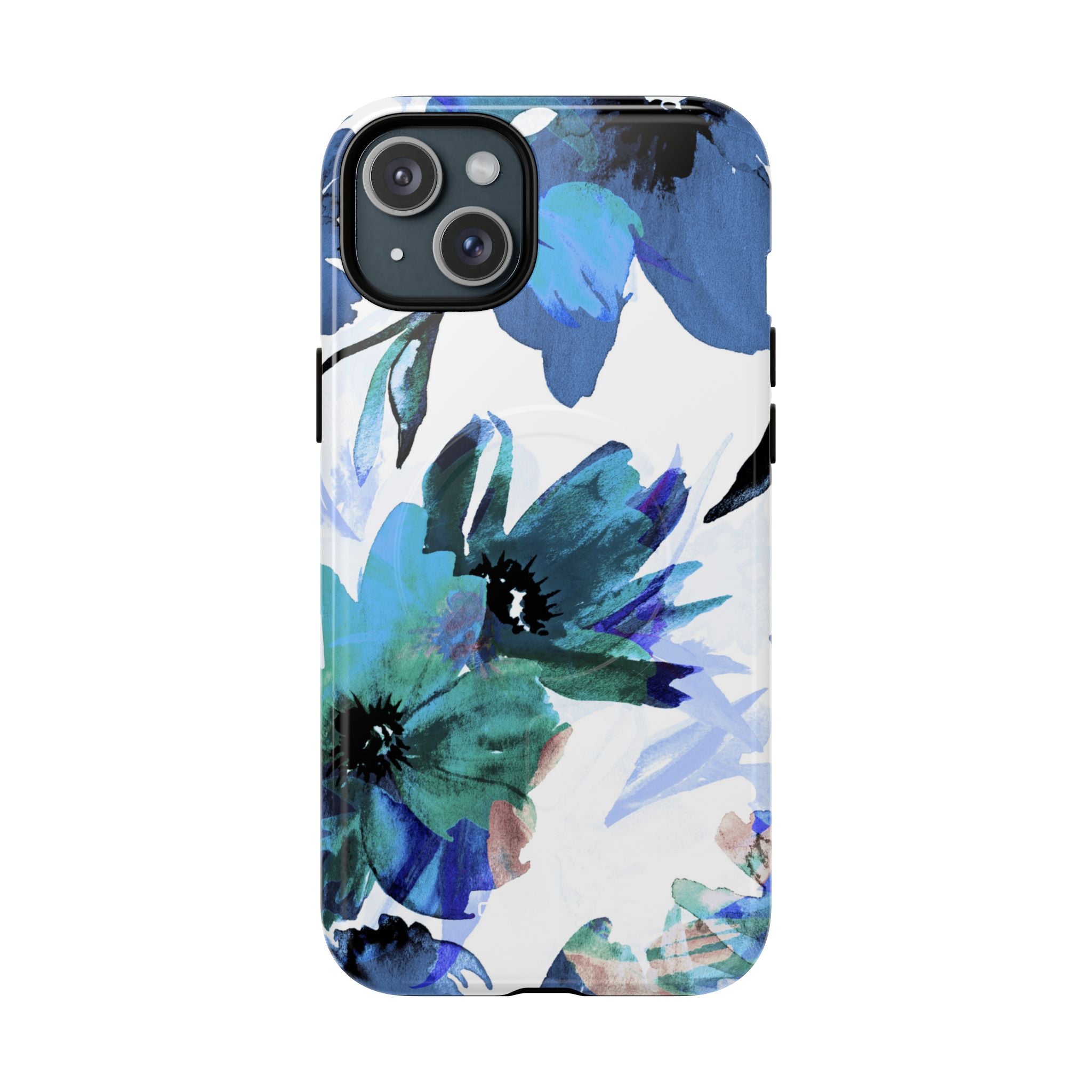 Blue Blossom Radiance iPhone 15 Plus Case - Tough+