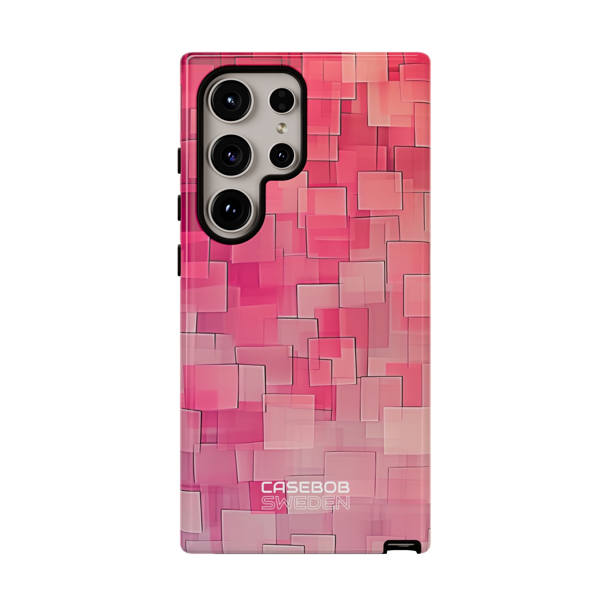 Gelaagde roze geometrie Samsung S24 - Tough