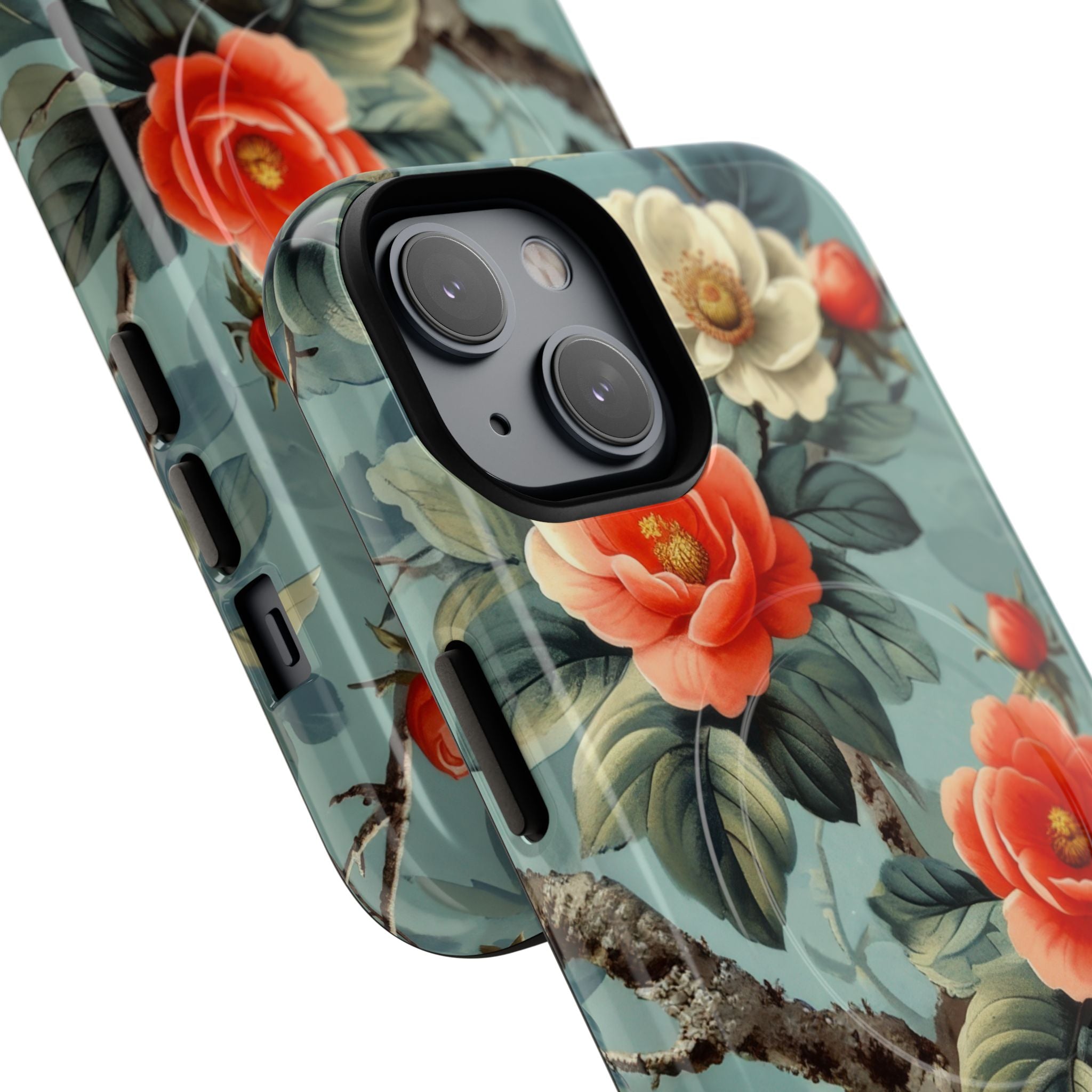 Coral Blossom Tapestry iPhone 14 - Tough+