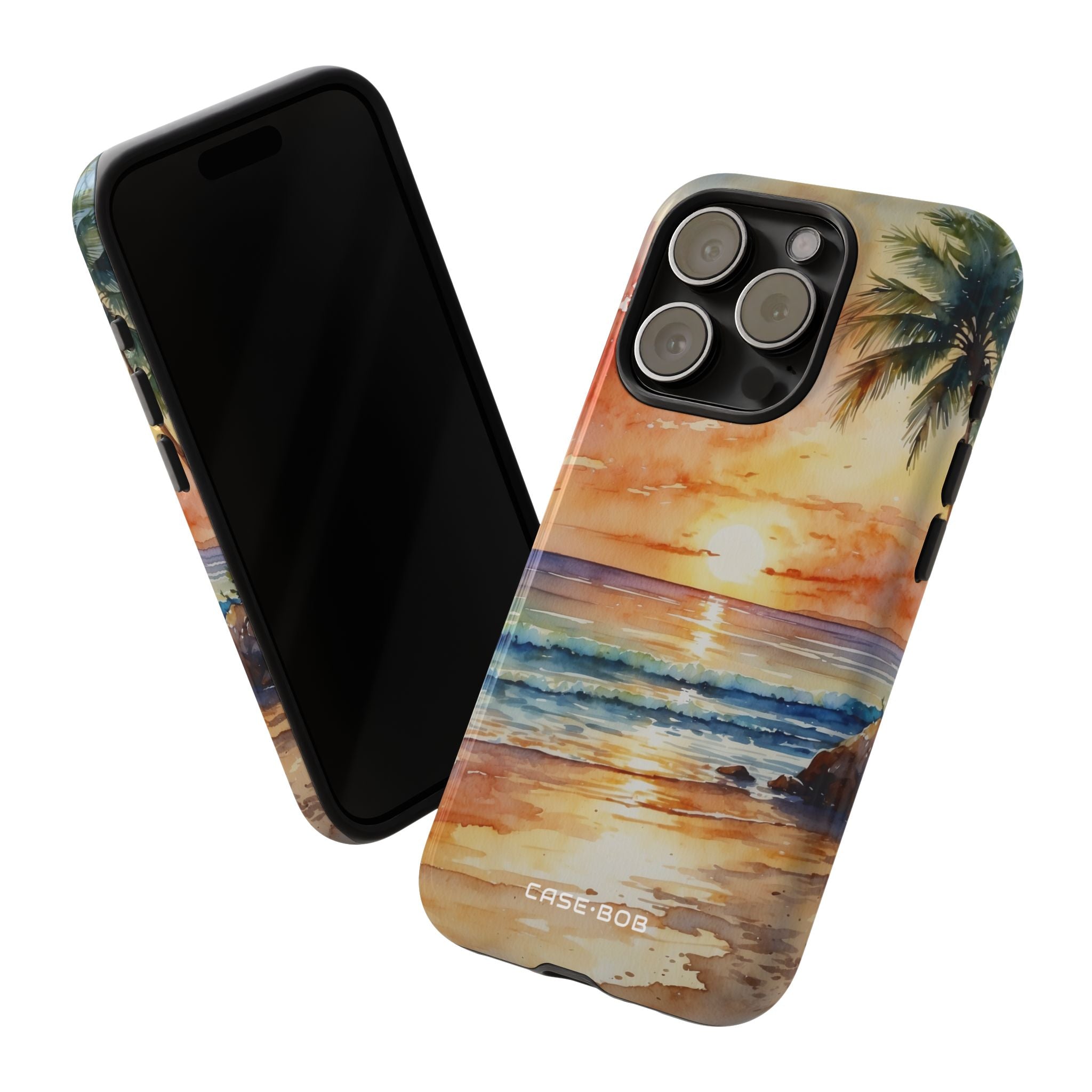 Sunset Palm iPhone 15 Pro Case - Tough