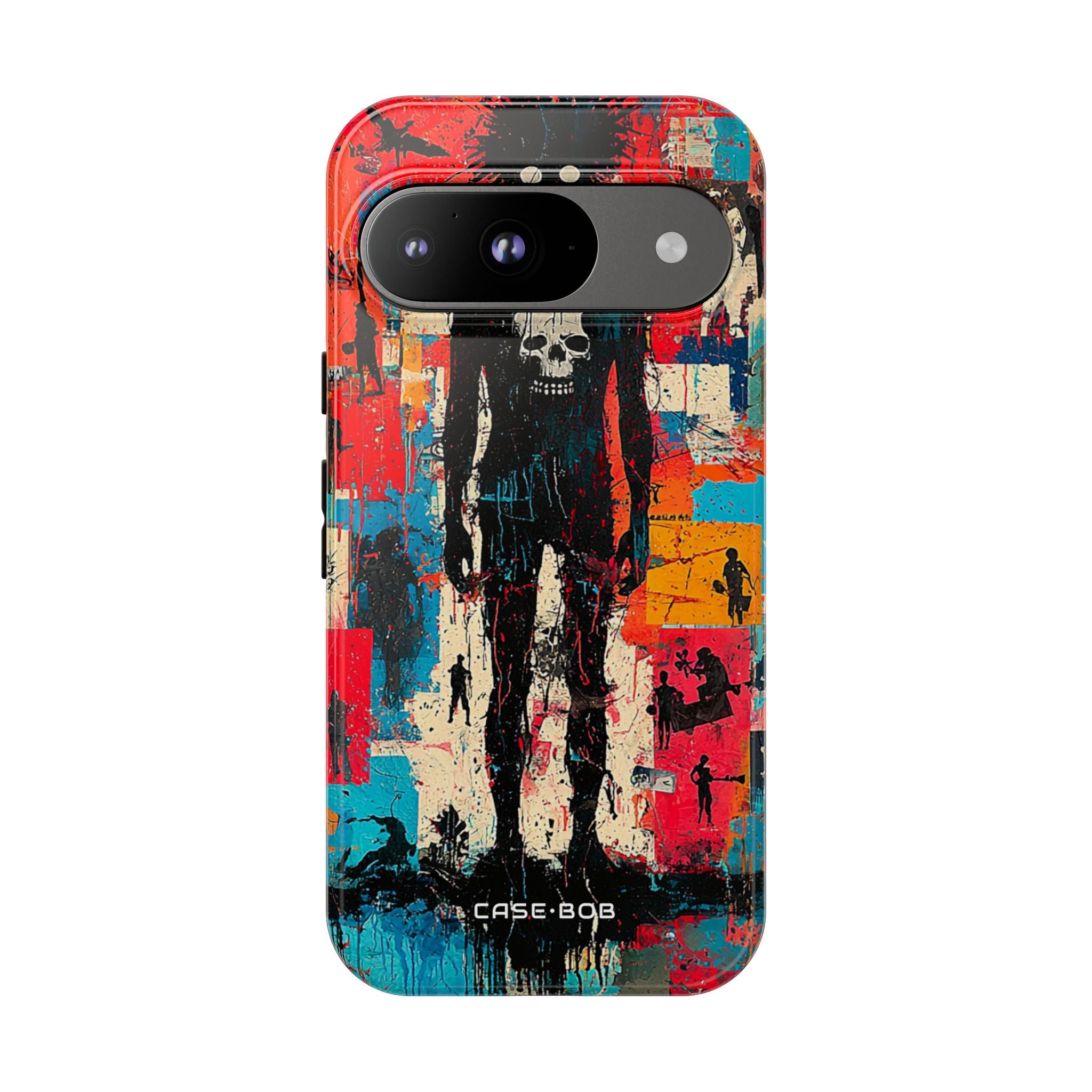 Spiky Skull Silhouette Google Pixel 9 Case - Tough