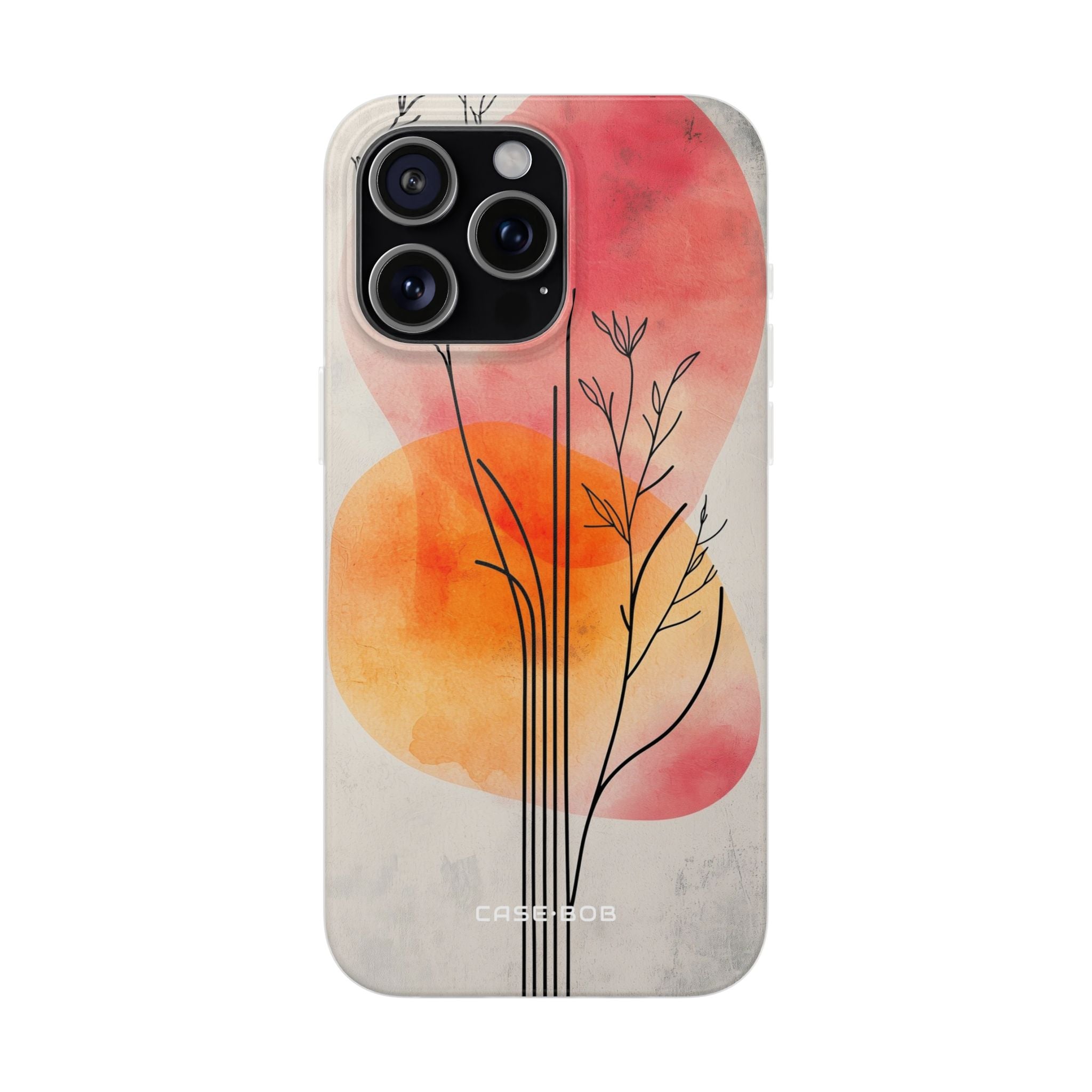 Curved Stem Sunset iPhone 15 Pro Max Case - Soft