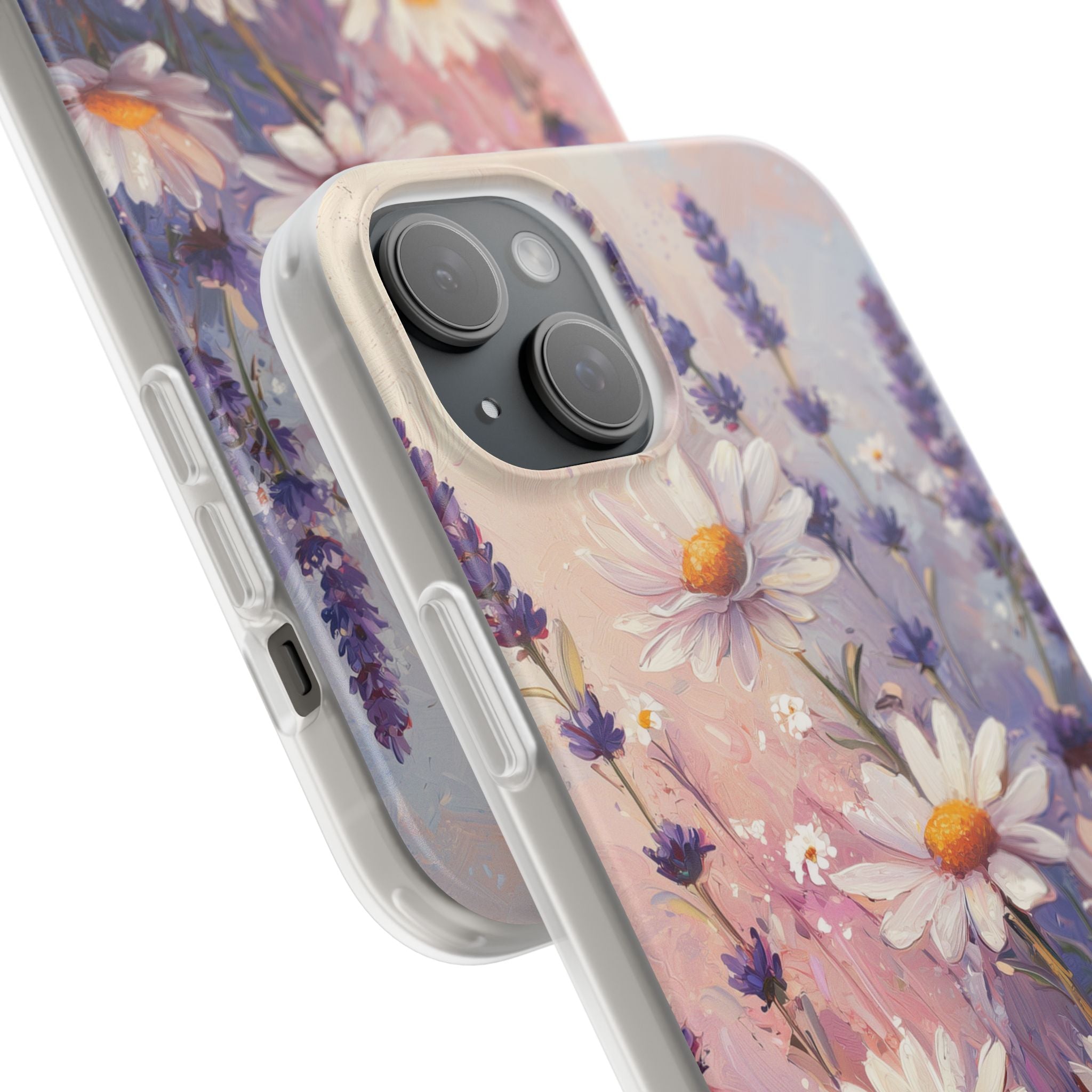 Daisy Lavender Bloom iPhone 15 Plus Case - Soft