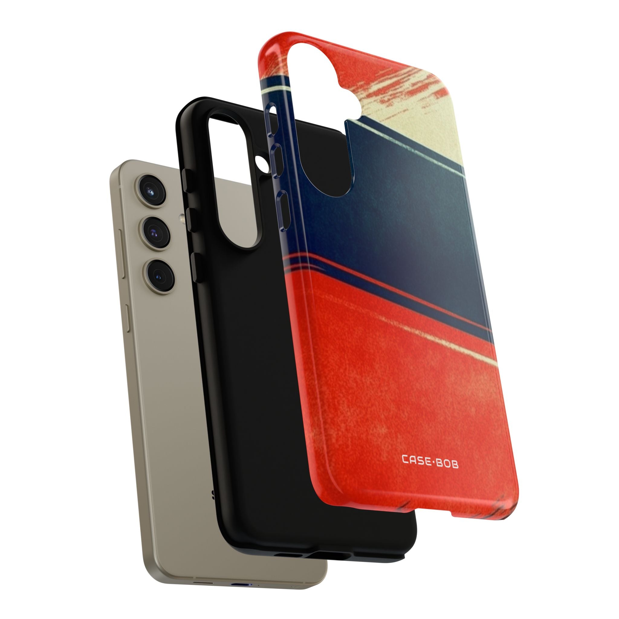 Blue Diagonal Motion Samsung S24 Plus Case - Tough