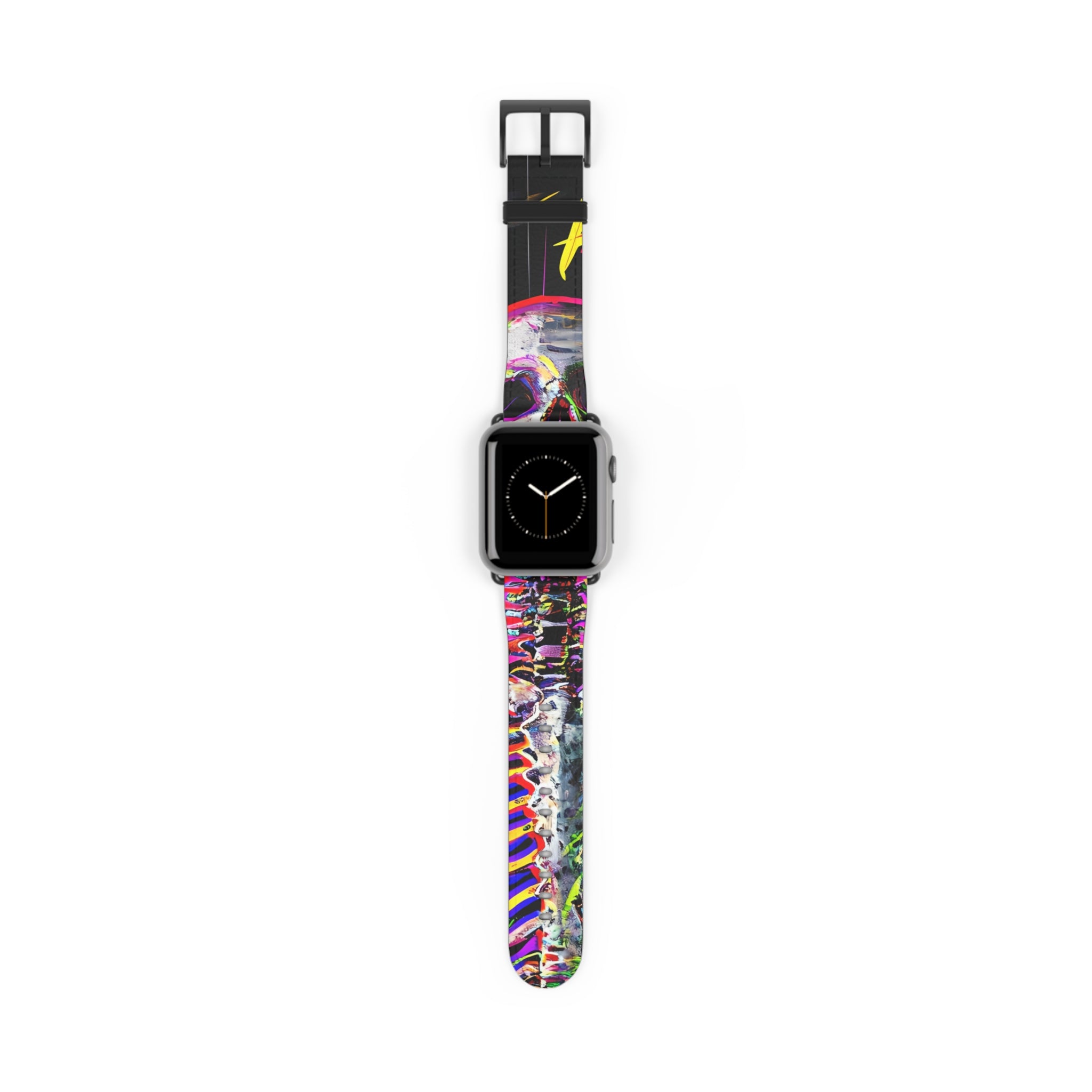 Neon Skeleton Laughter - Watch Band