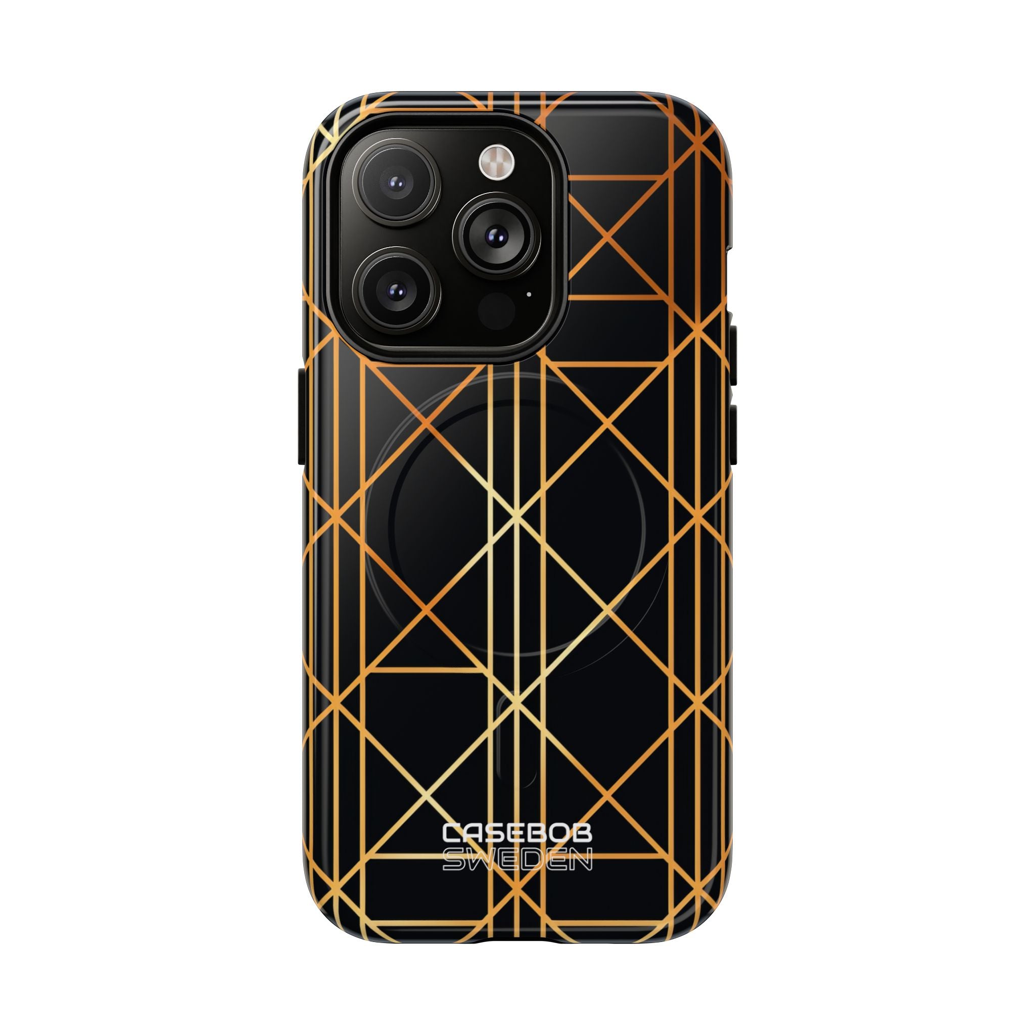 Golden Geometric Elegance iPhone 14 - Tough+