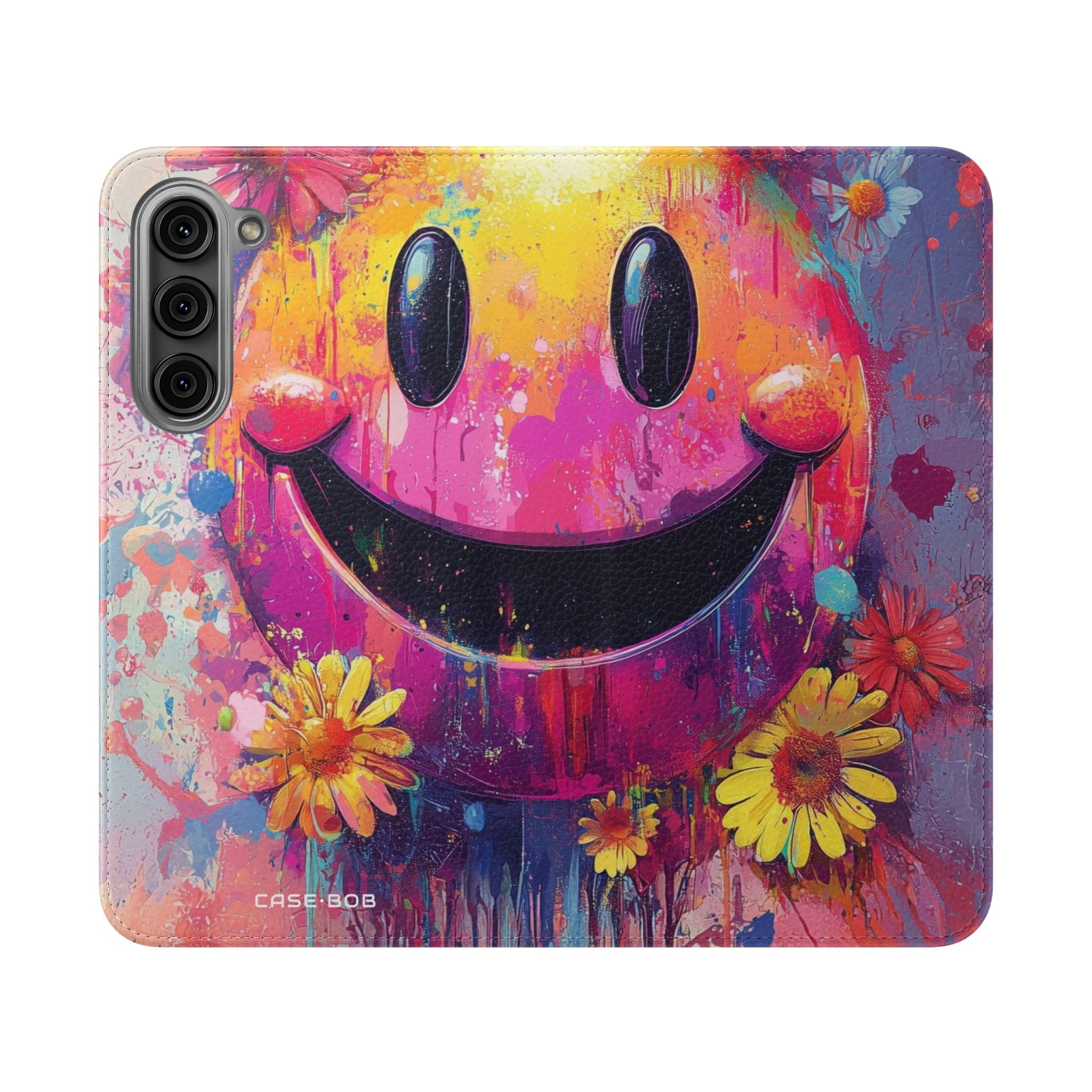 Smiley Bloom Drip - Samsung S23+ Case - Wallet
