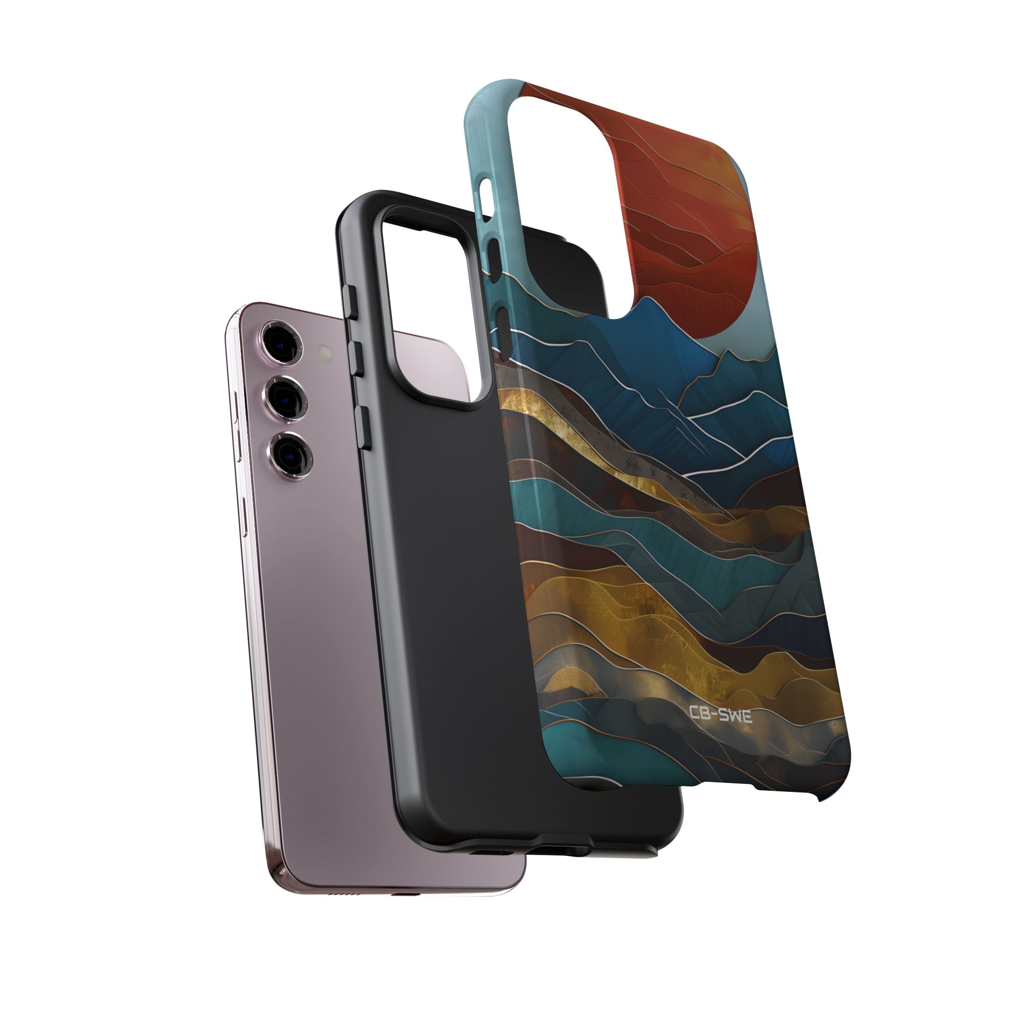Sunset Geometry Waves - Samsung Case