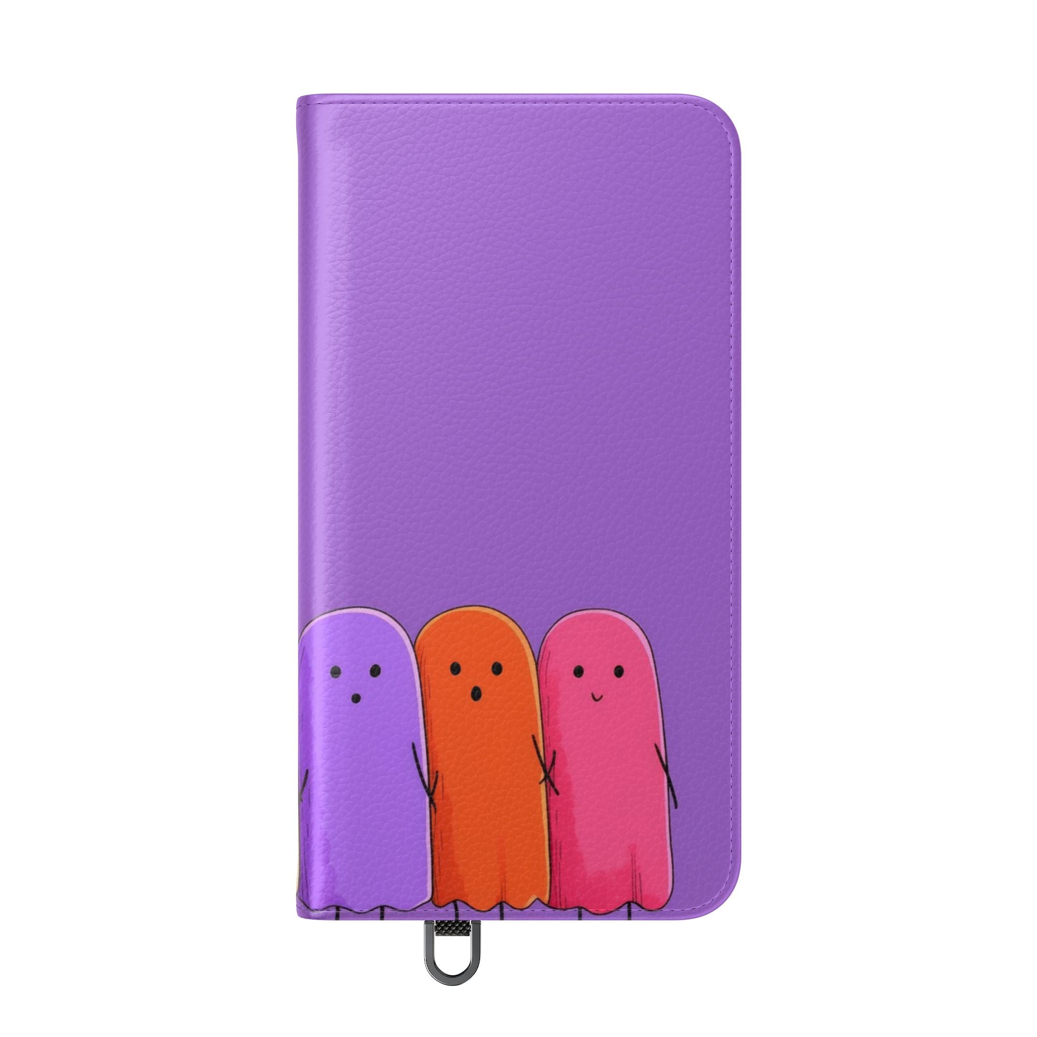 Colorful Ghosts Line - Samsung S24 Plus Case - Wallet
