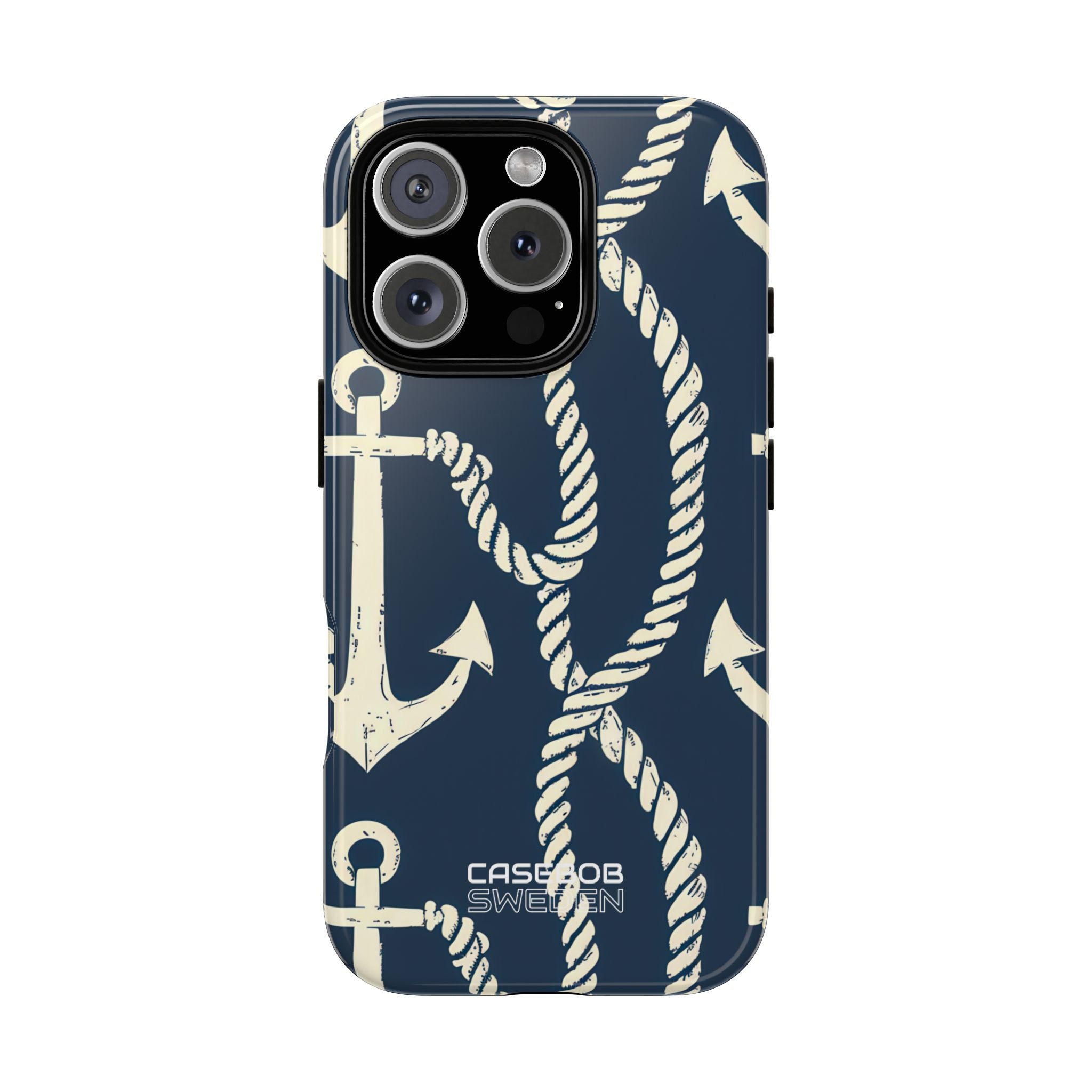 Nautical Anchors Rope iPhone 16 - Tough