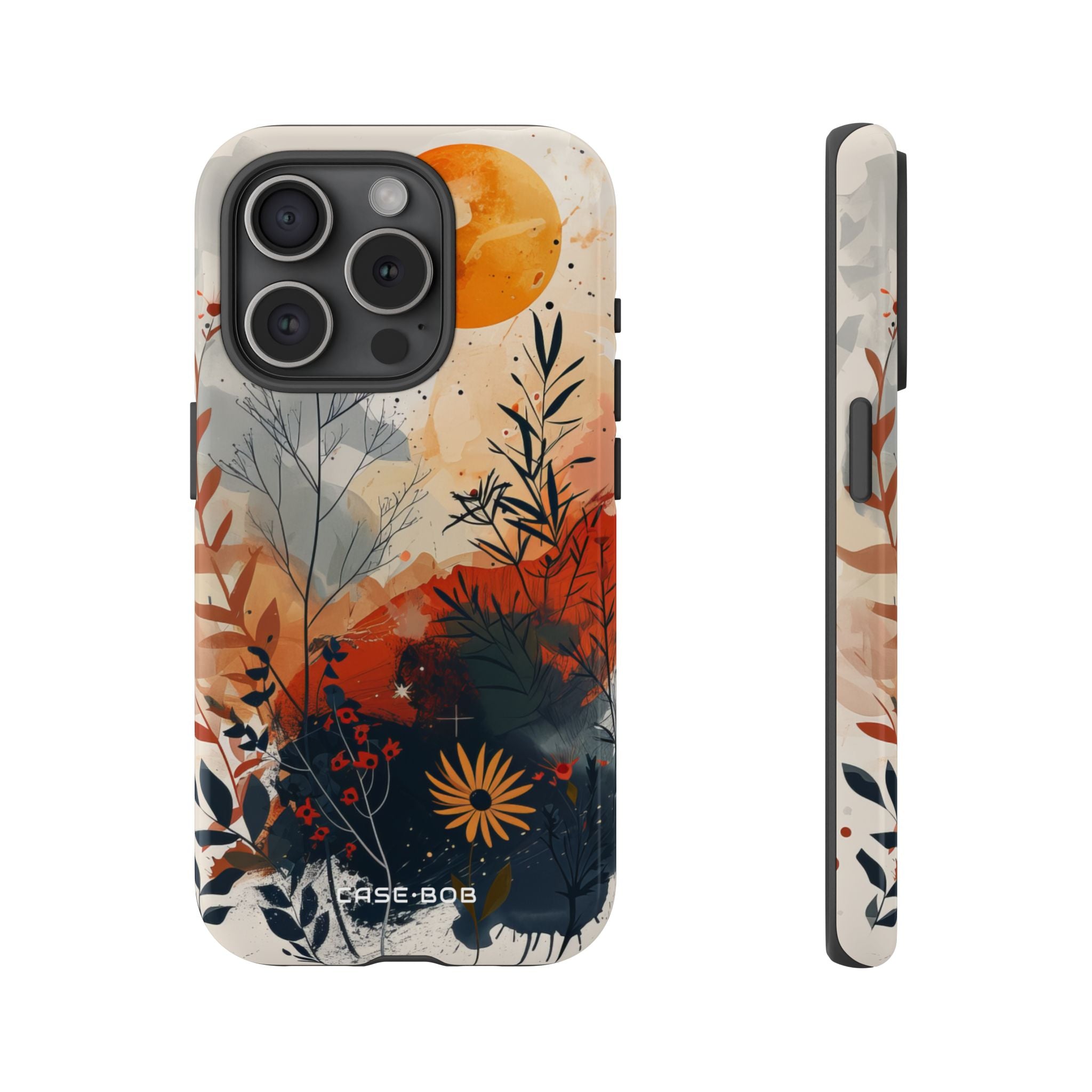 Orange Solstice iPhone 15 Pro Case - Tough