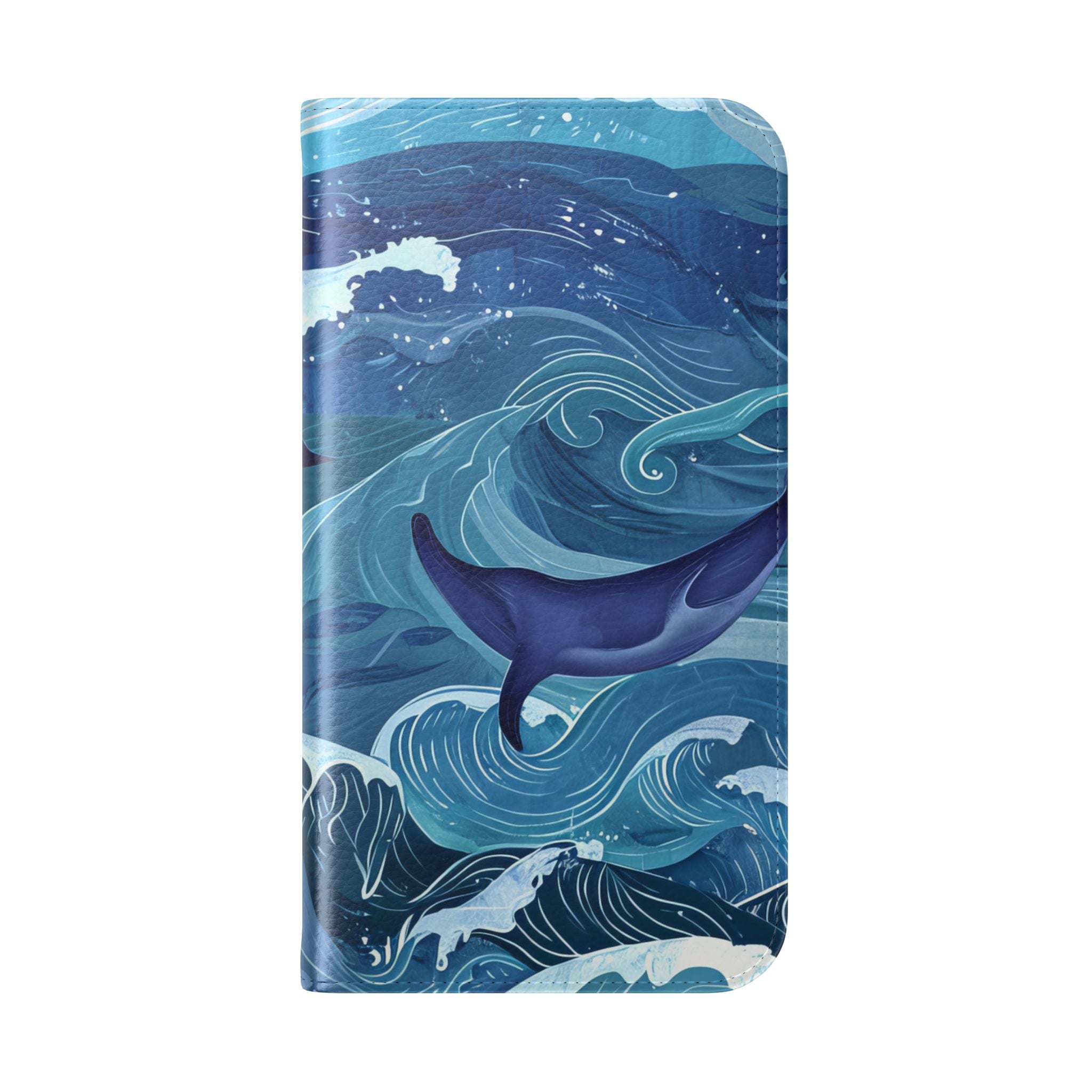 Dolphin Wave Dance - iPhone 16 Pro Case - Wallet