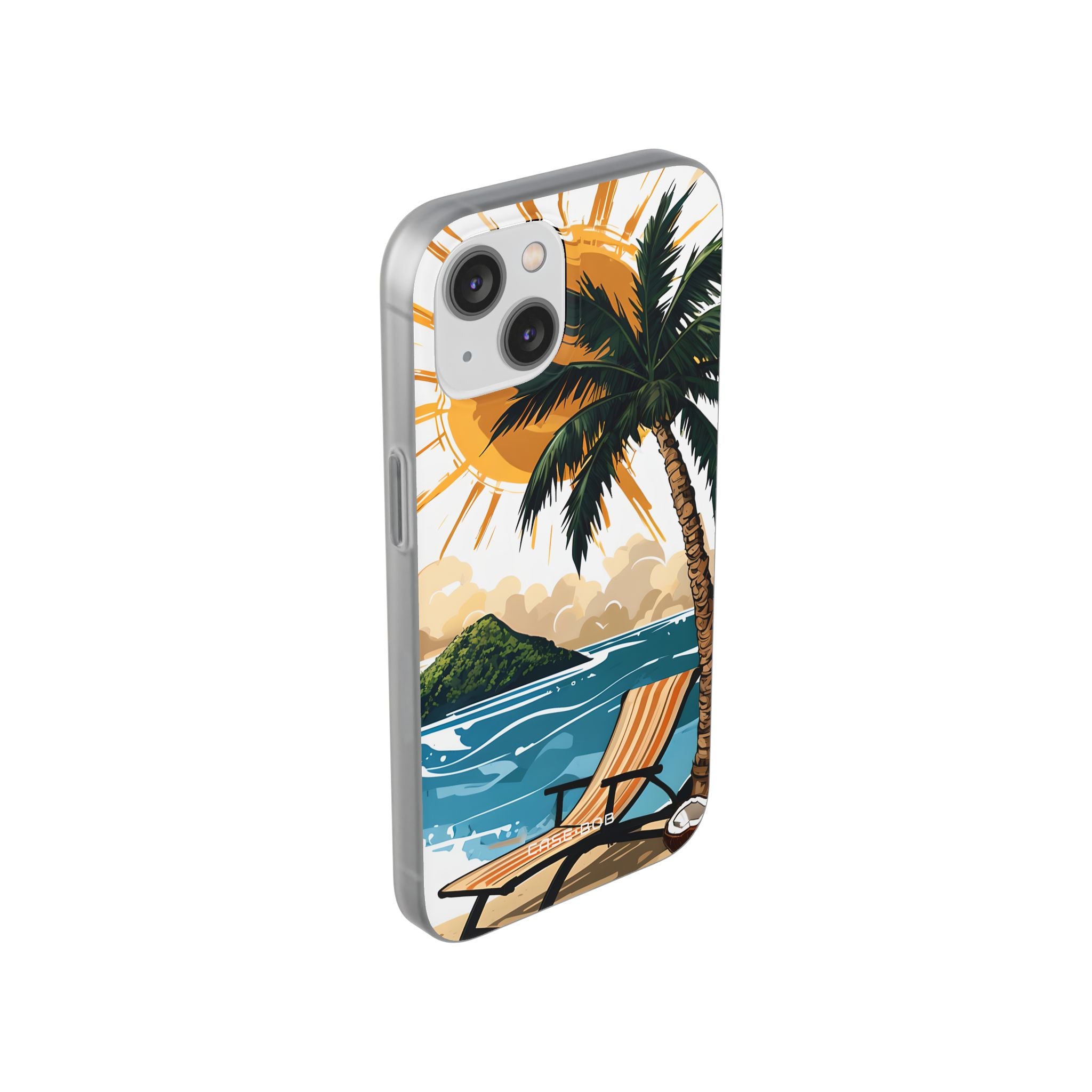 Sunny Palm Breeze iPhone 14 Case - Soft