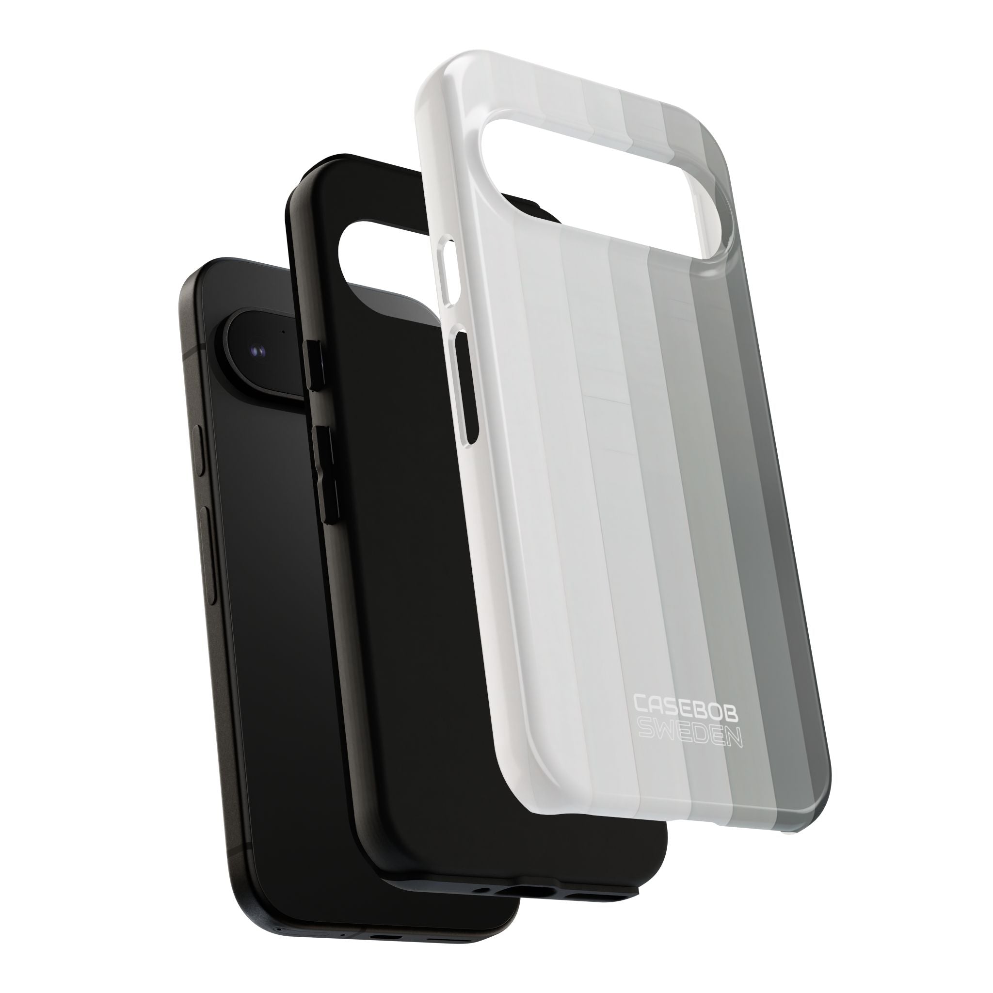 Silver Gradient Stripes Google Pixel 9 - Tough