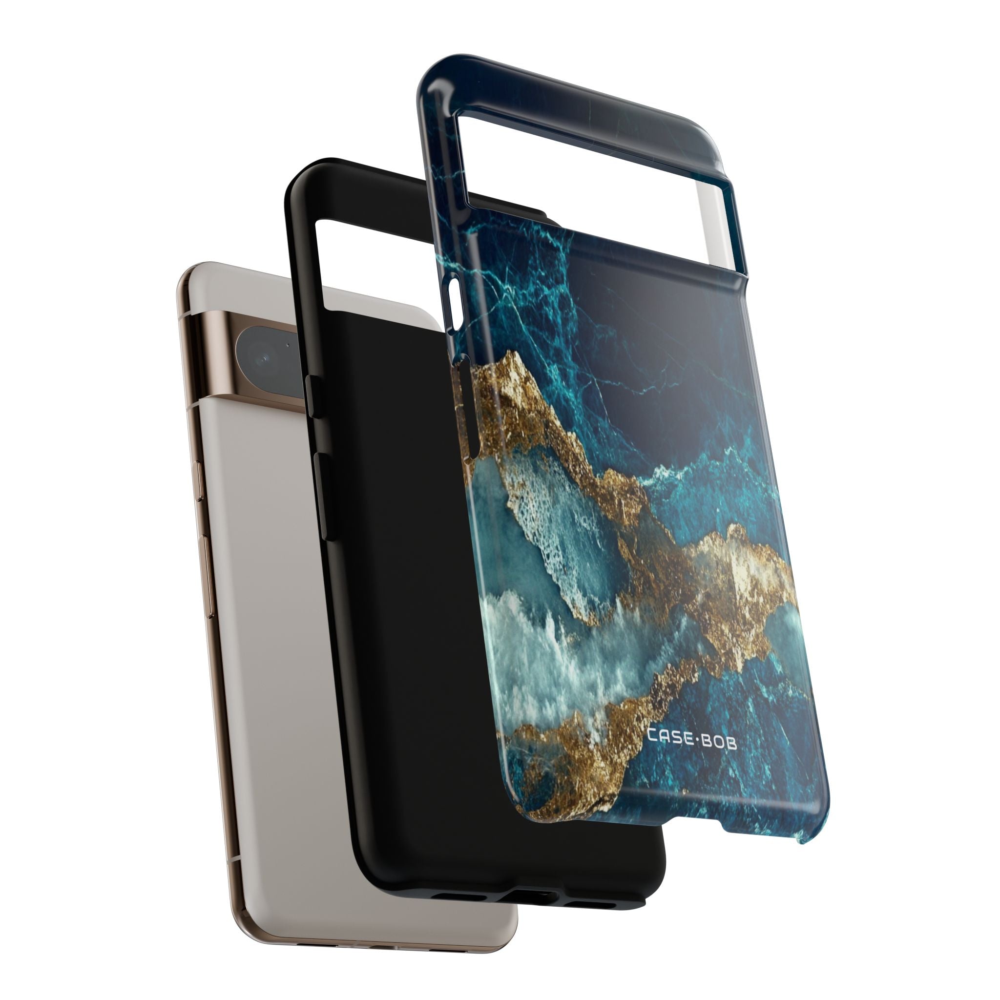 Jagged Gold Split Google Pixel 8 Pro Case - Tough