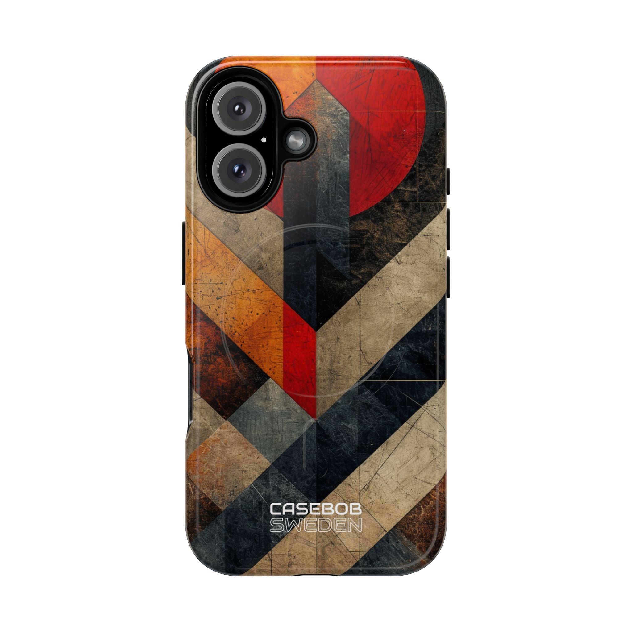 Crimson Circle Geometry iPhone 16 - Tough+