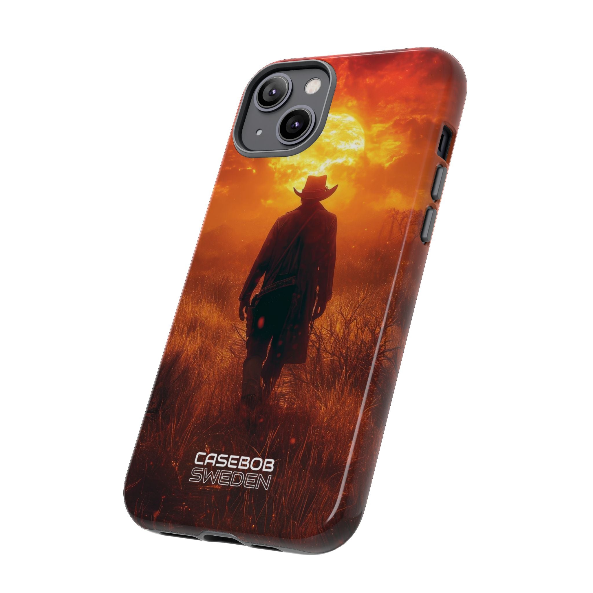 Fiery Sunset Cowboy iPhone 14 - Tough