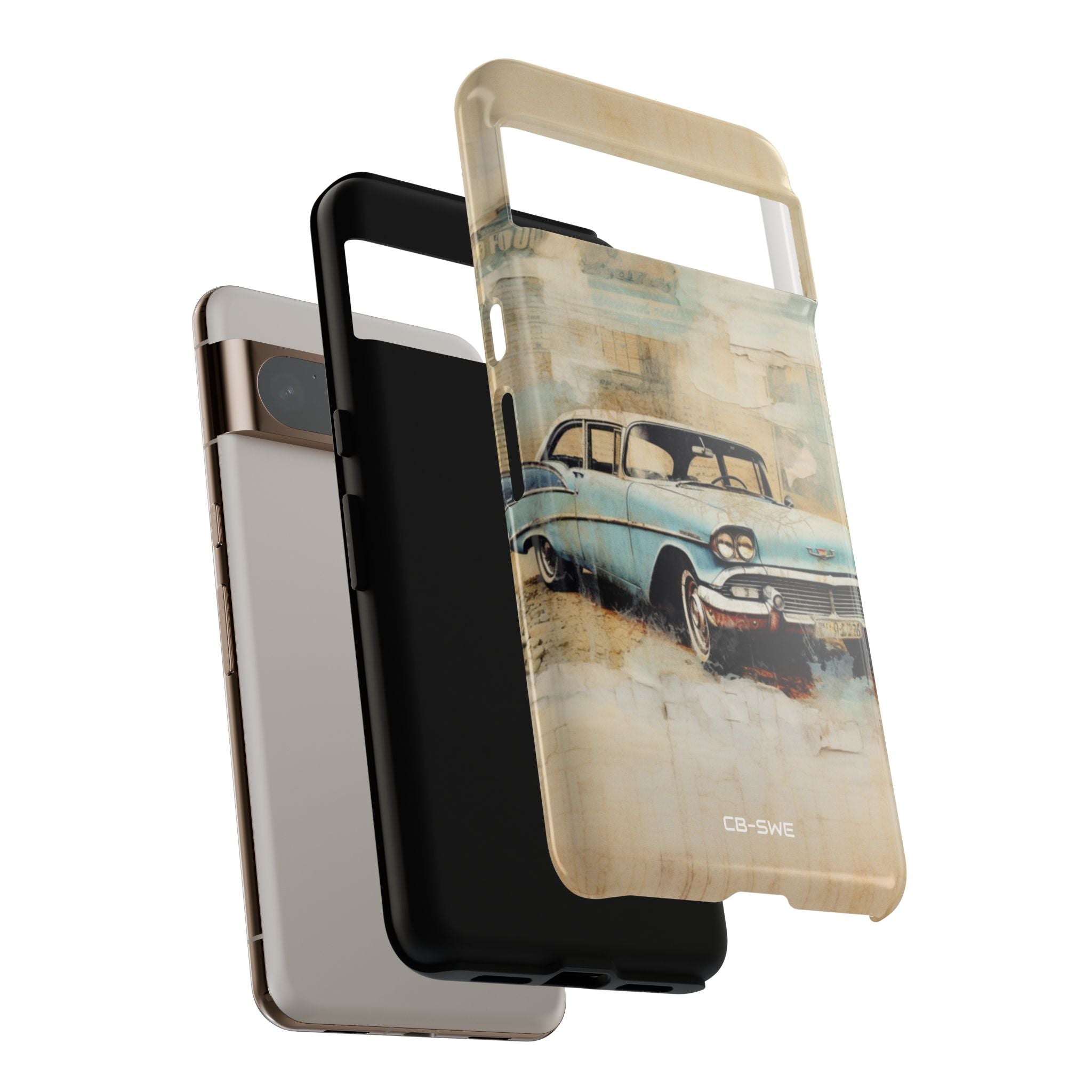 Vintage Car Collage - Google Pixel Case