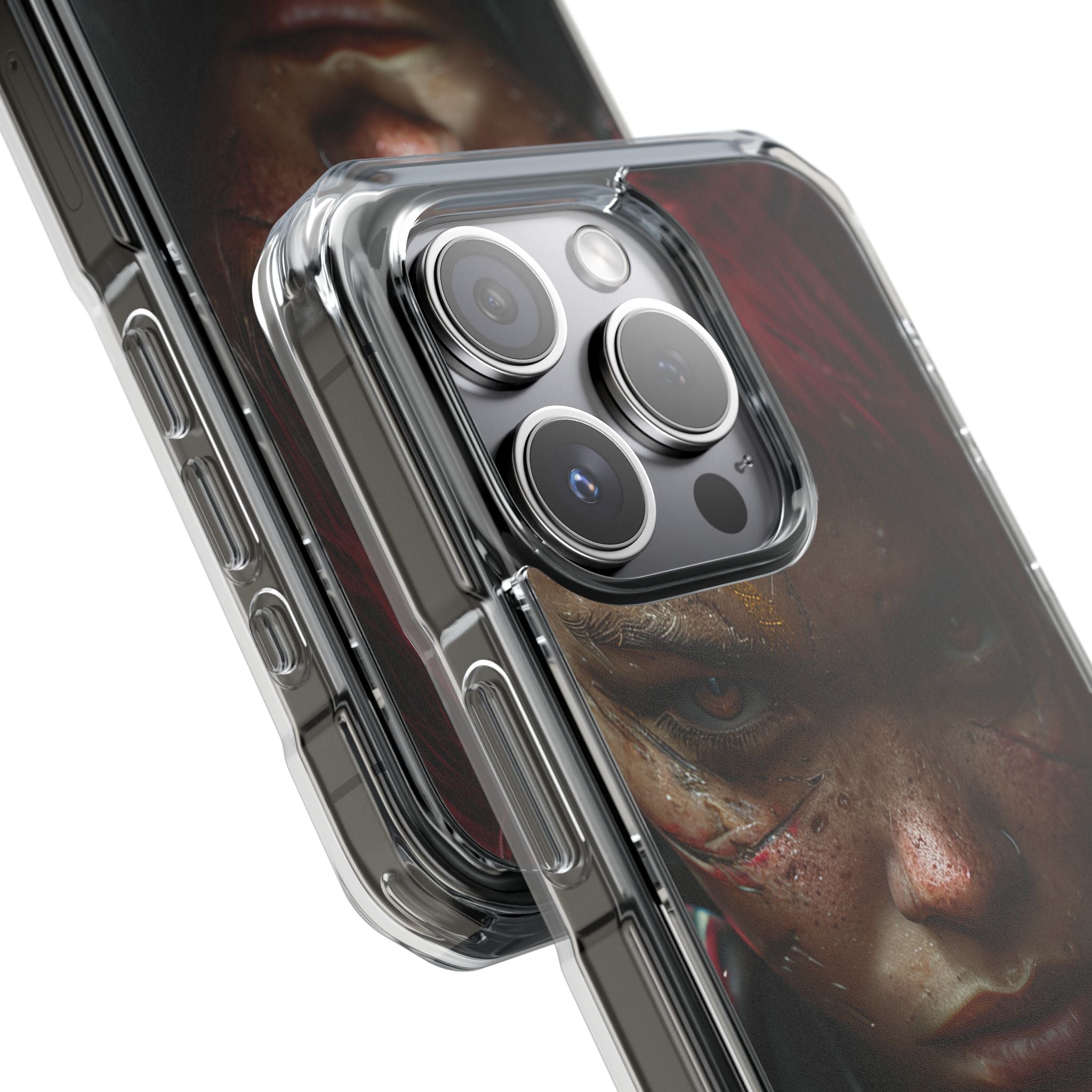 Cyberpunk Rebel Portrait iPhone 15 - Impact Clear+