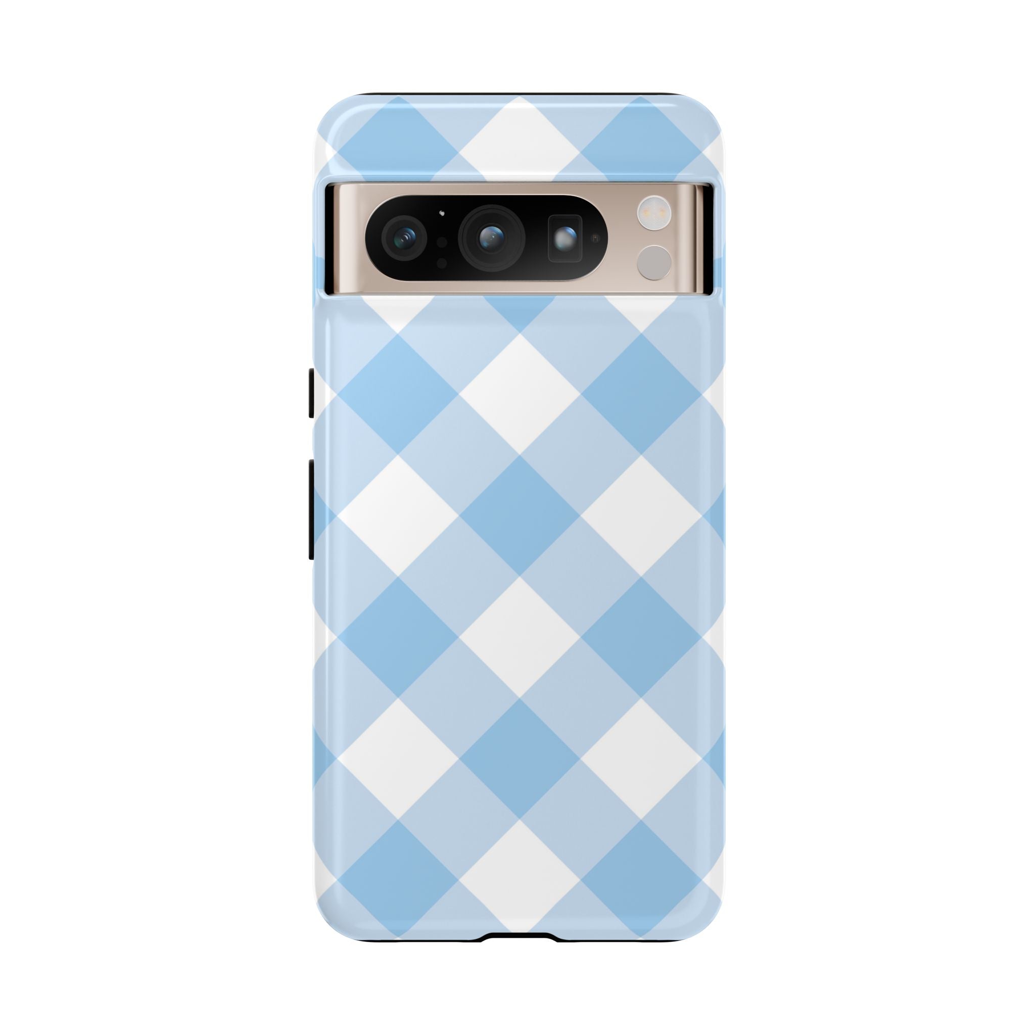 Soft Blue Gingham Elegance - Google Pixel Case