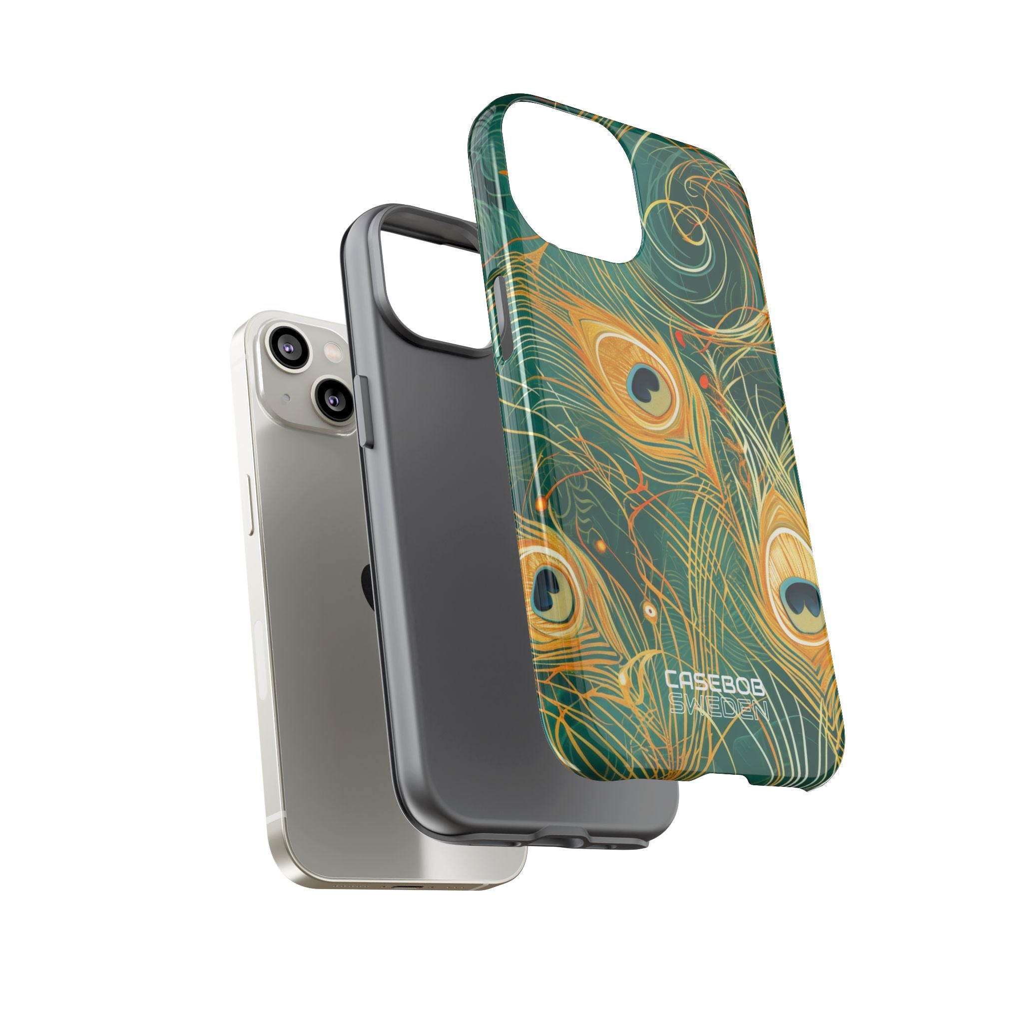 Vibrant Peacock Whirl iPhone 14 - Tough