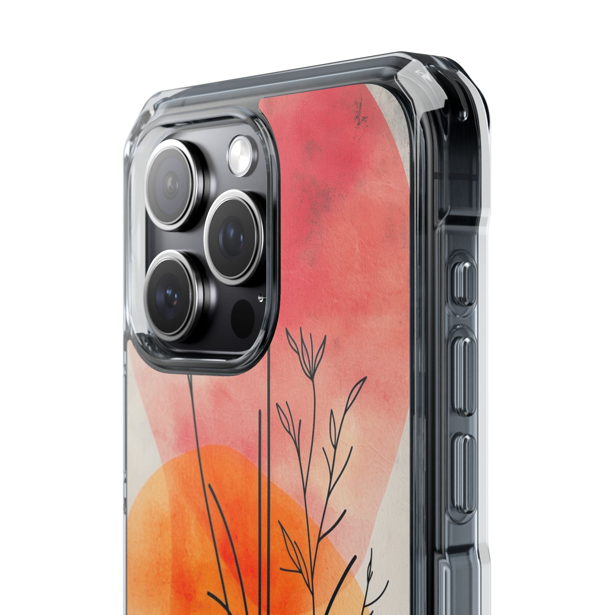 Curved Stem Sunset iPhone 15 Pro Max Case - Impact