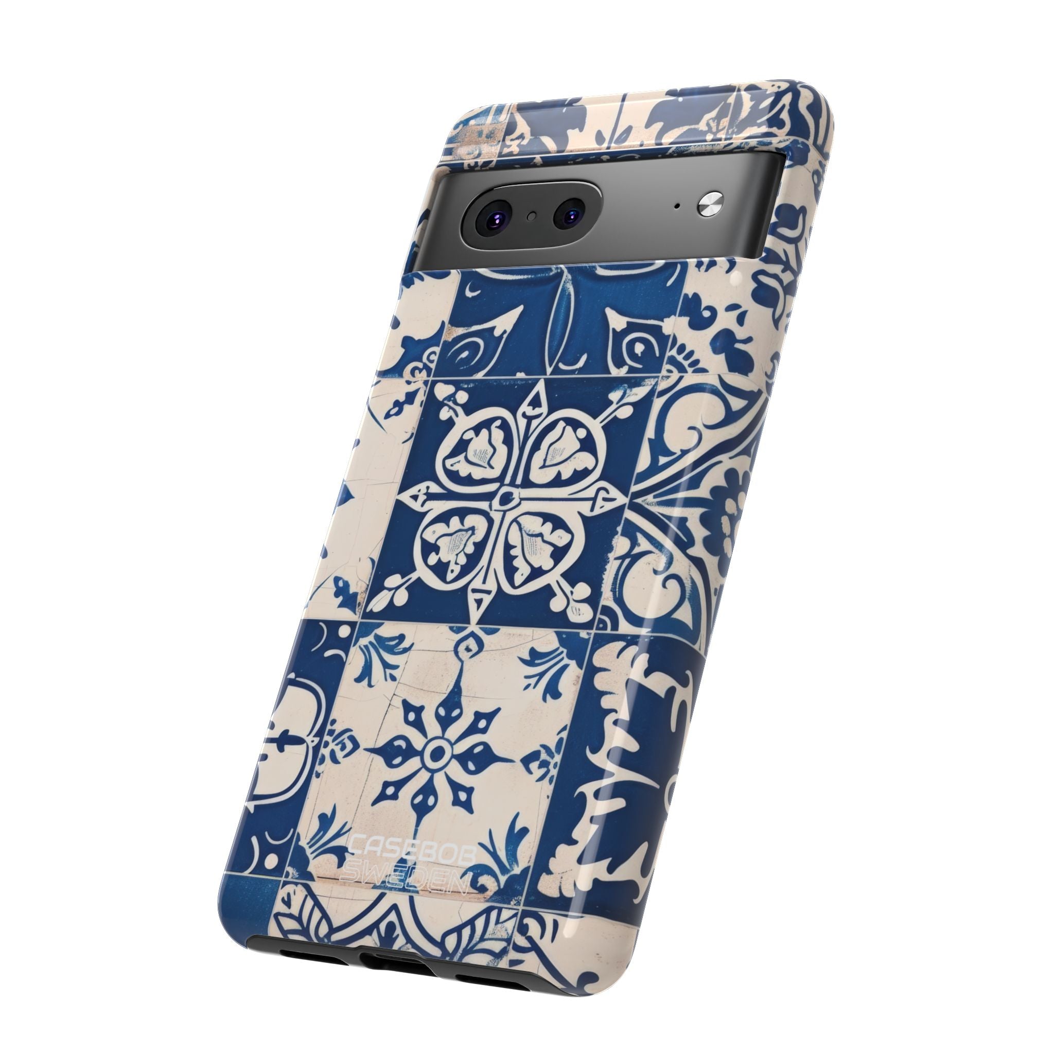 Piastrelle Blu Ornate Google Pixel 7 - Tough