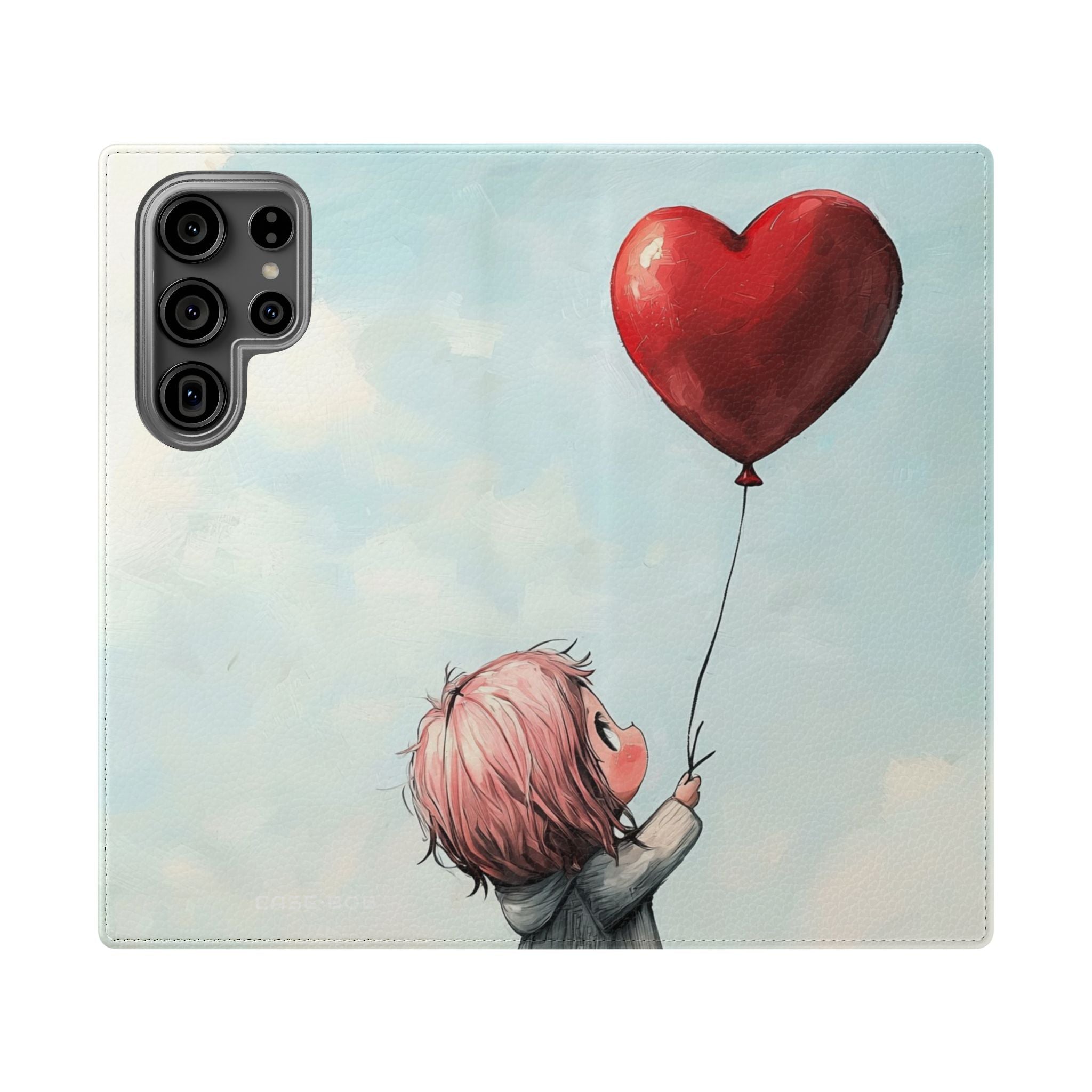 Heart Balloon Whimsy - Samsung S23 Ultra Case - Wallet