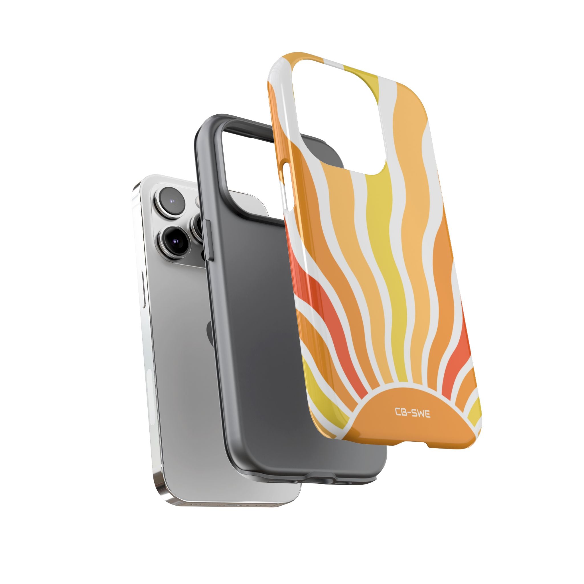 Retro Sunshine Waves - iPhone Case