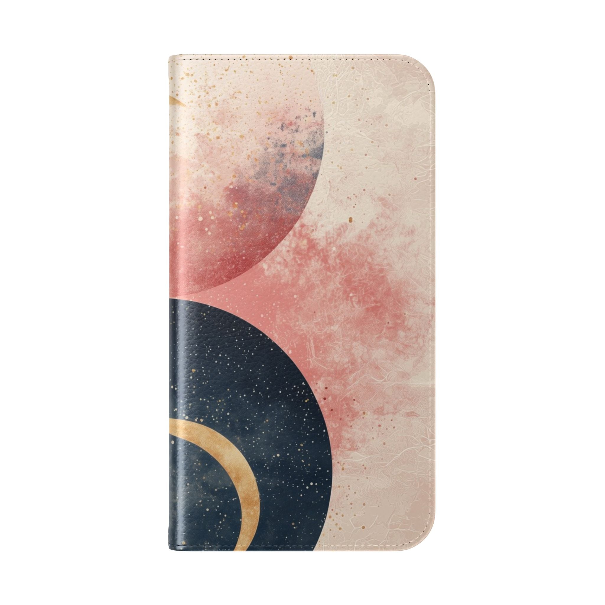 Golden Crescents Crimson - iPhone 16 Plus Case - Wallet