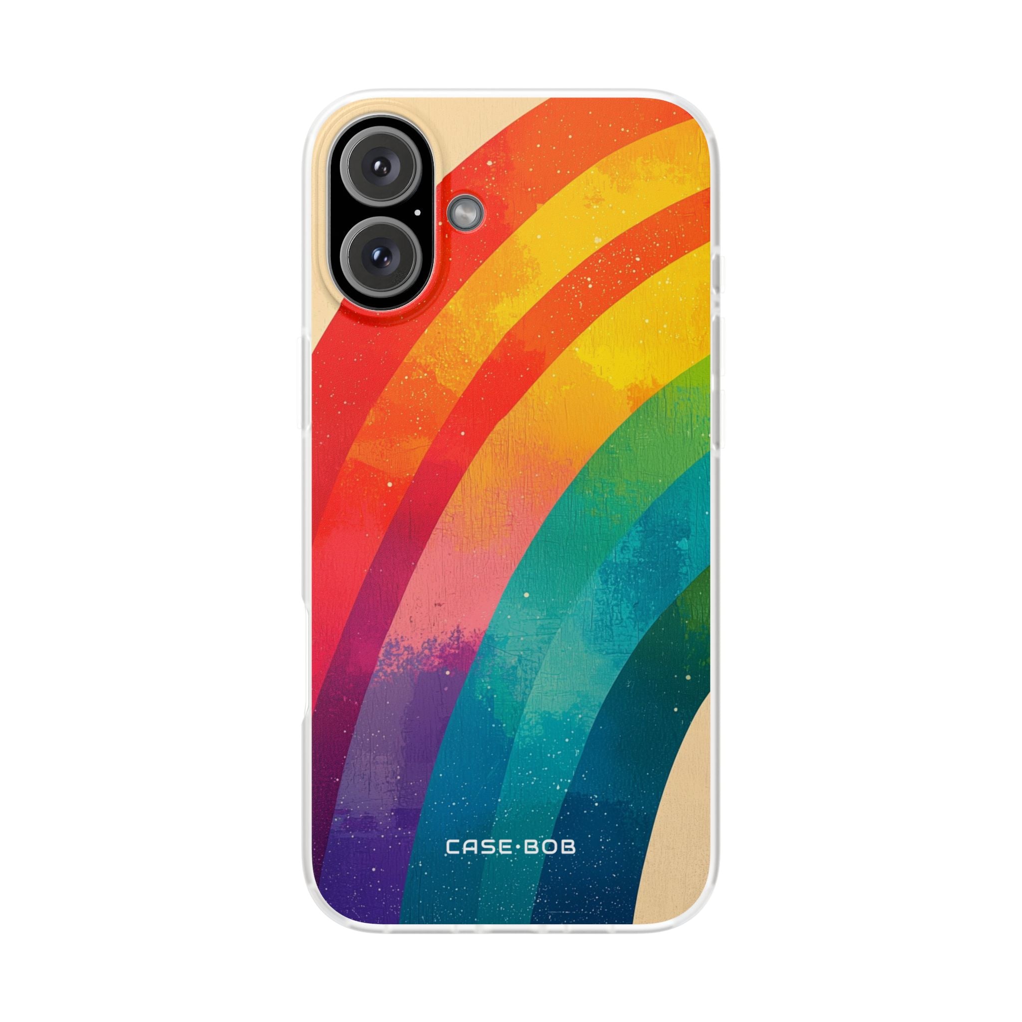 Textured Rainbow Arc iPhone 16 Plus Case - Soft