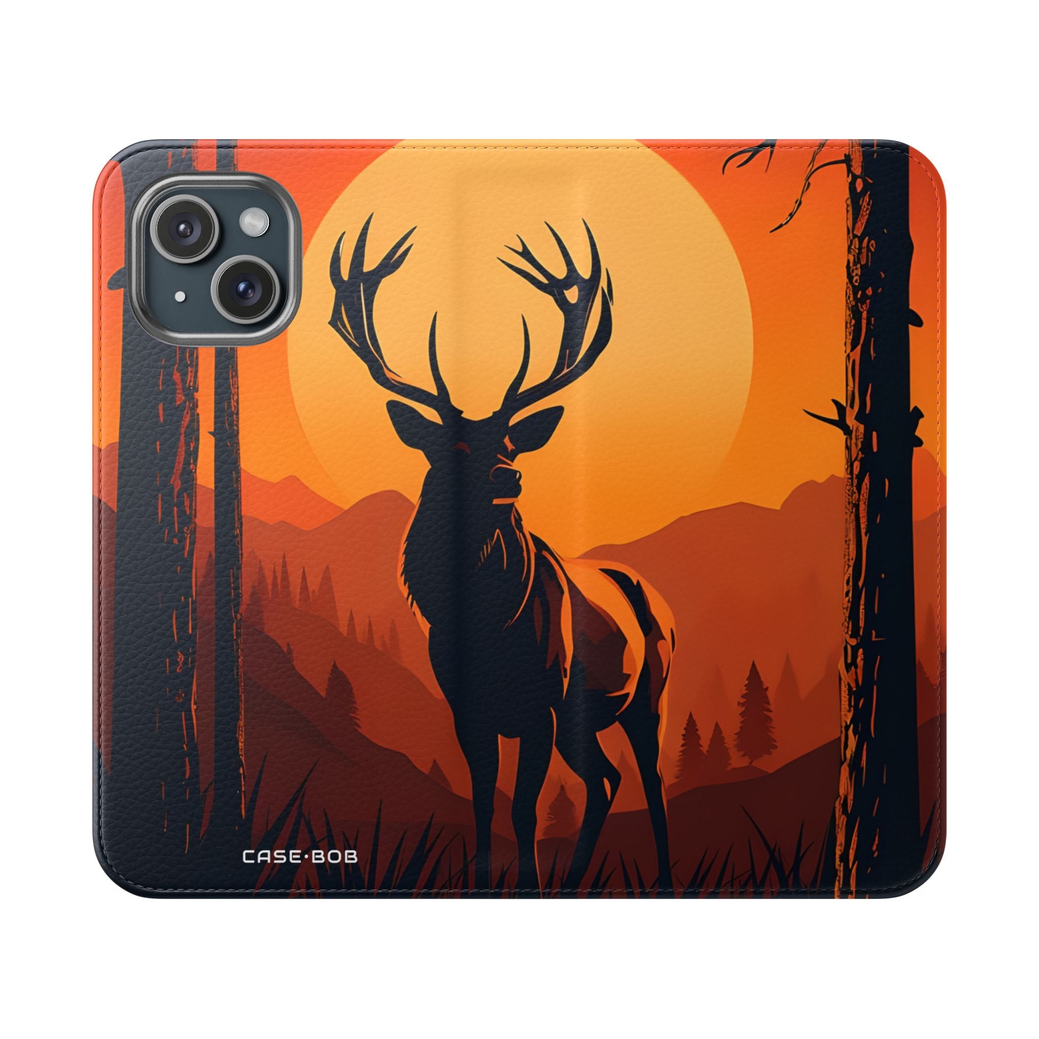 Stag Sunset - iPhone 15 Case - Wallet