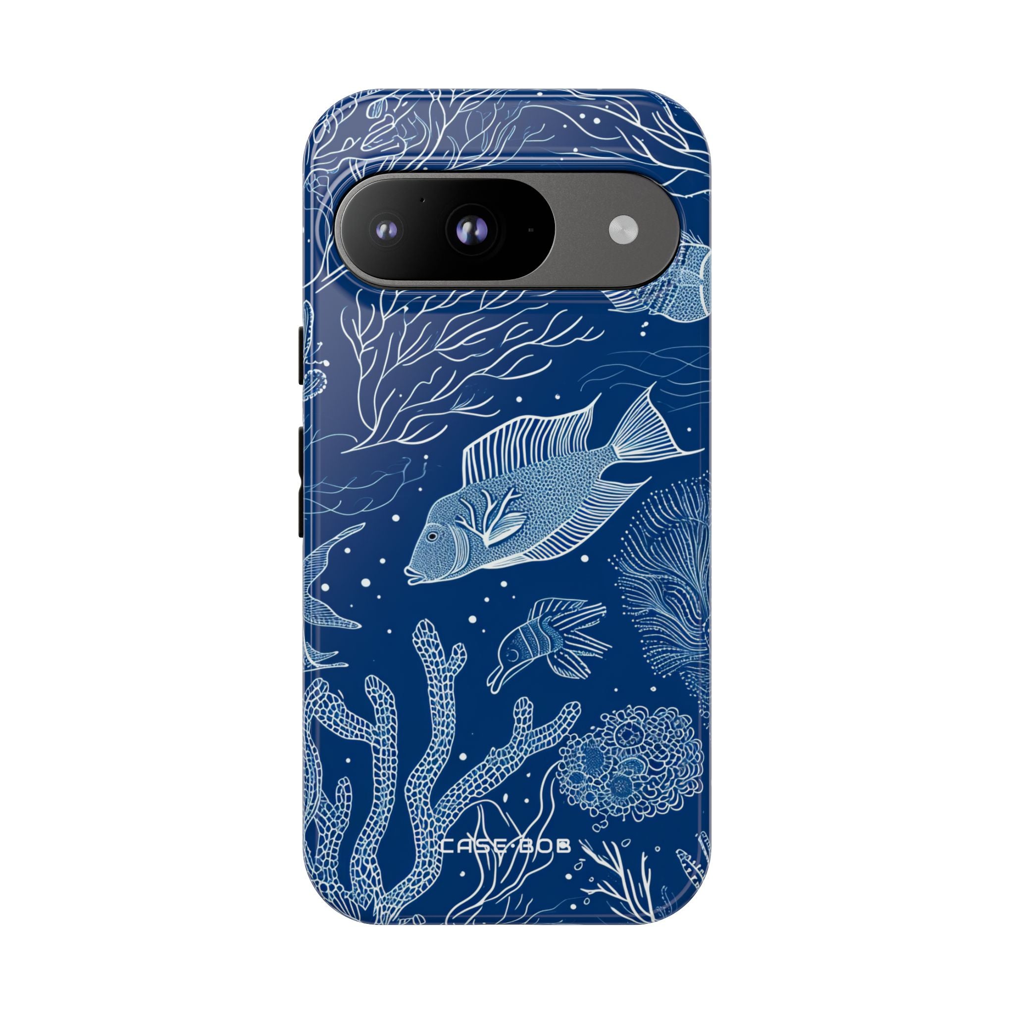 Navy Scale Reef Google Pixel 9 Case - Tough