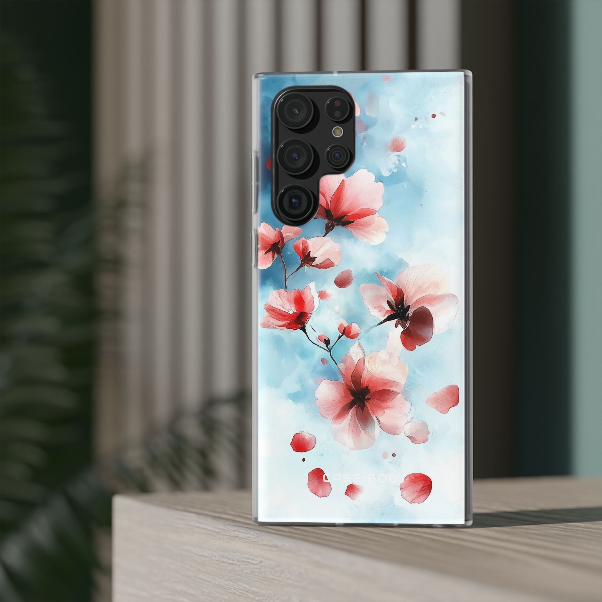 Pink Blossom Drift Samsung S22 Ultra Case - Soft