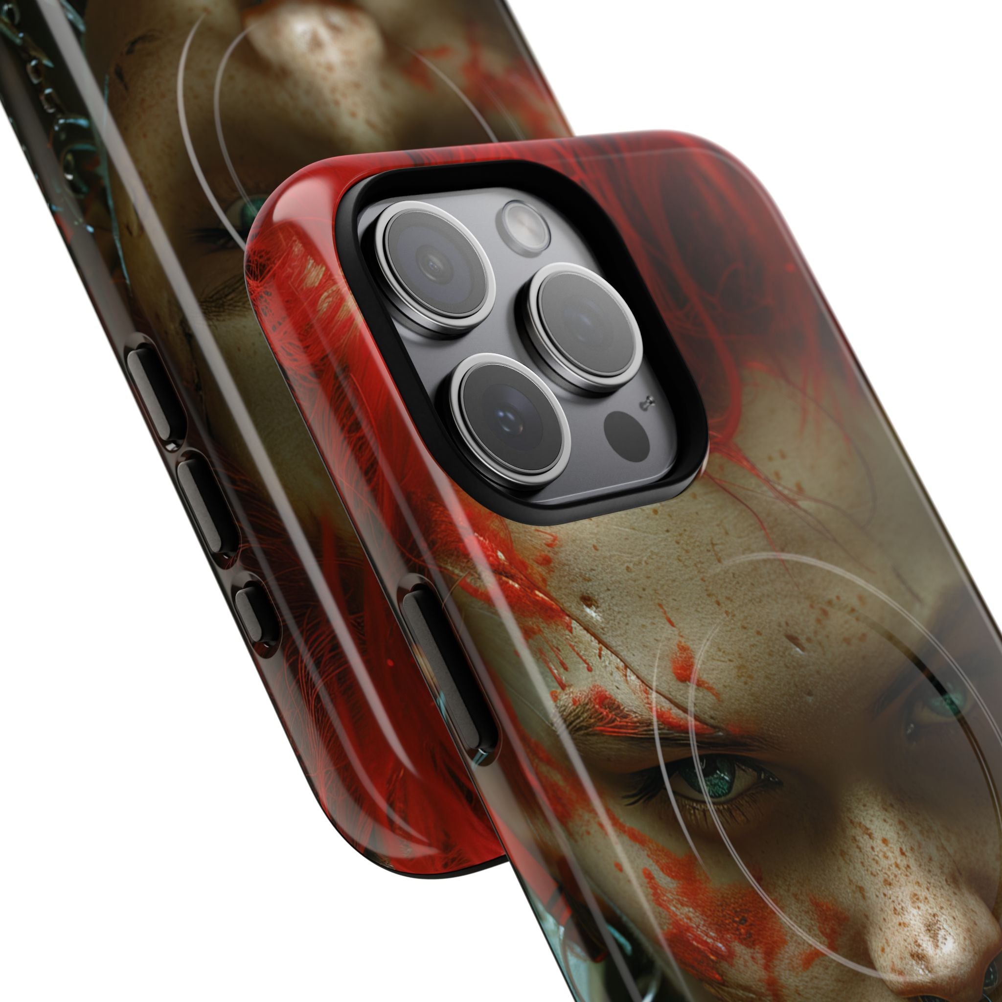 Red Spike Gaze iPhone 15 Pro Max Case - Tough+