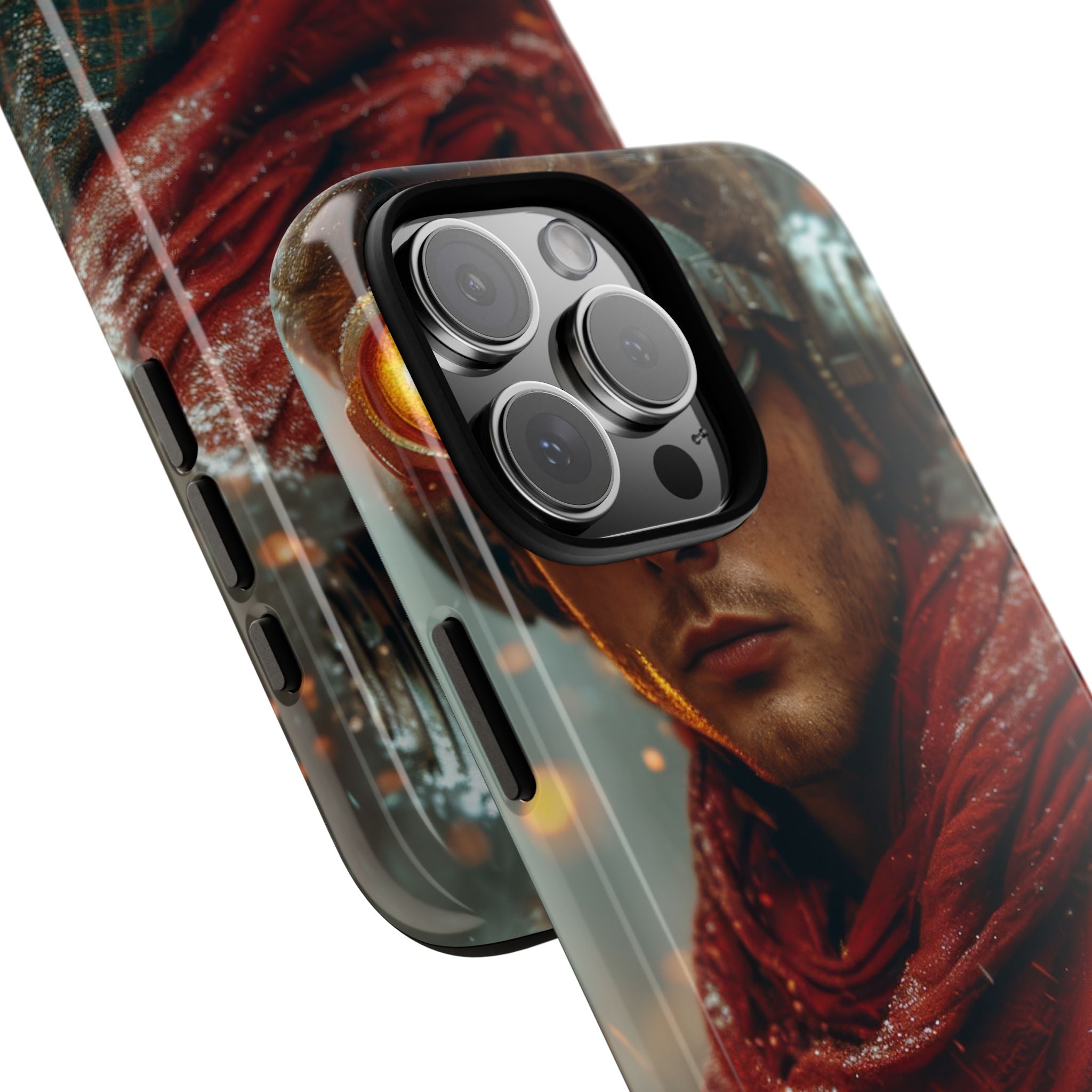 Futuristic Steampunk Explorer iPhone 16 - Tough