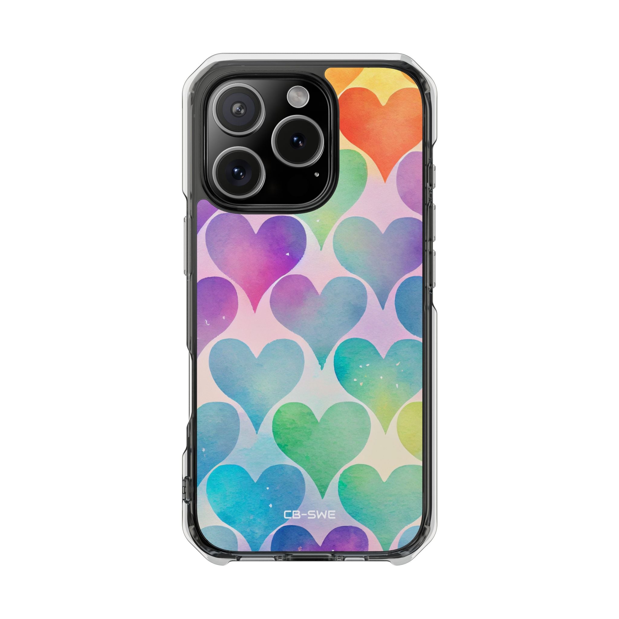 Watercolor Heart Symphony iPhone Case - Impact