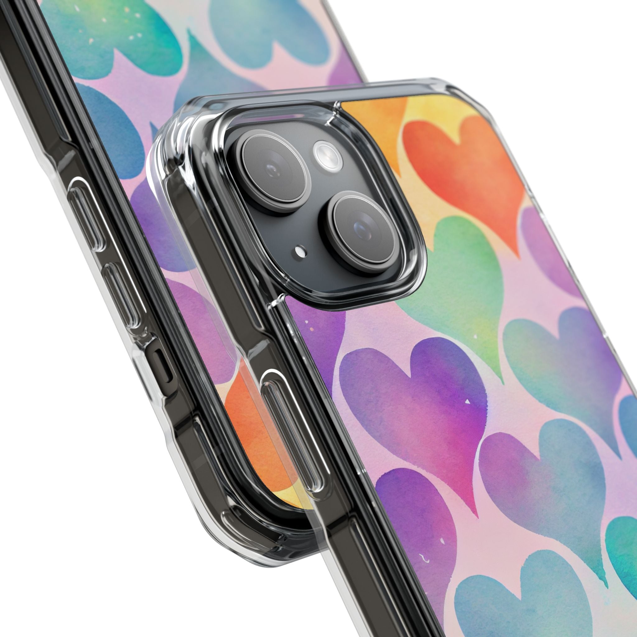 Watercolor Heart Symphony iPhone Case - Impact