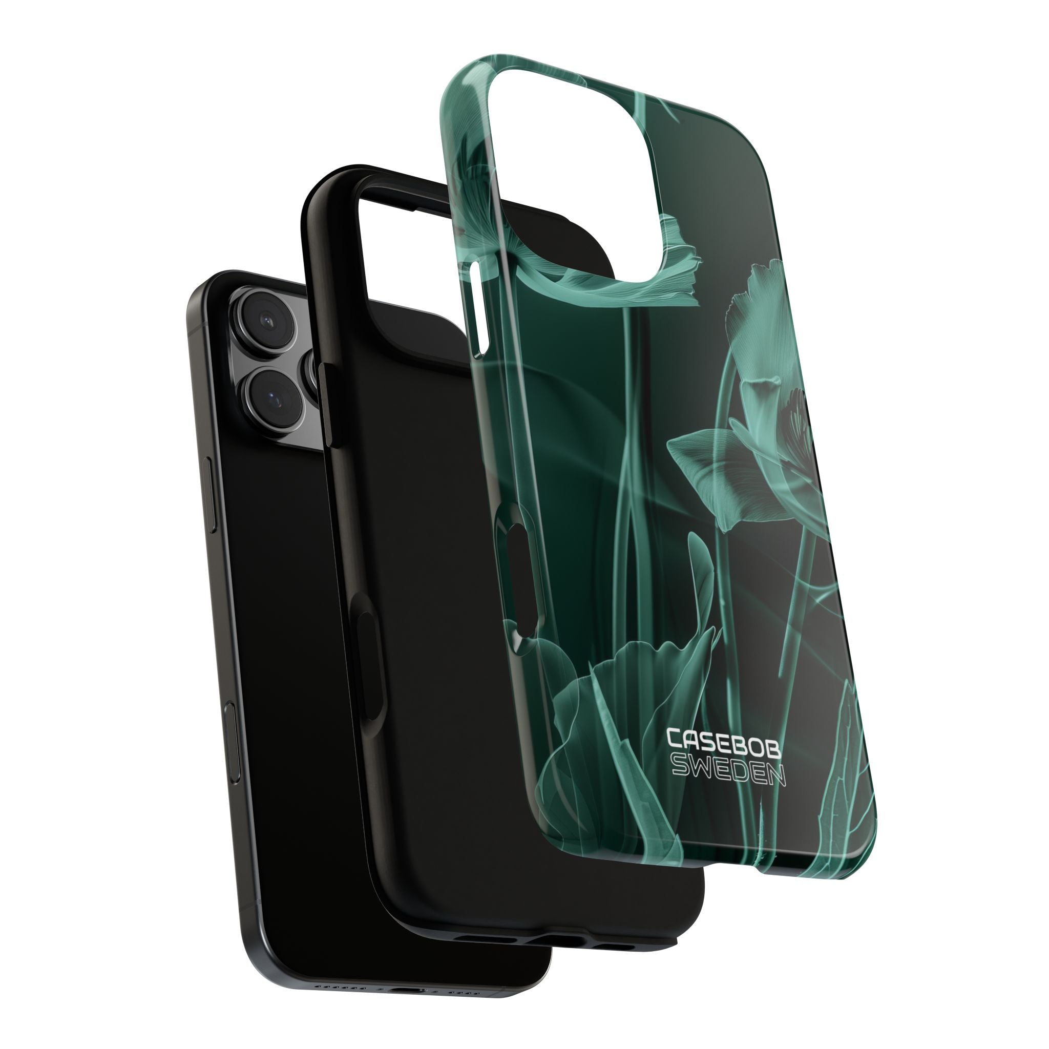 Teal Bloom Radiance iPhone 16 - Tough