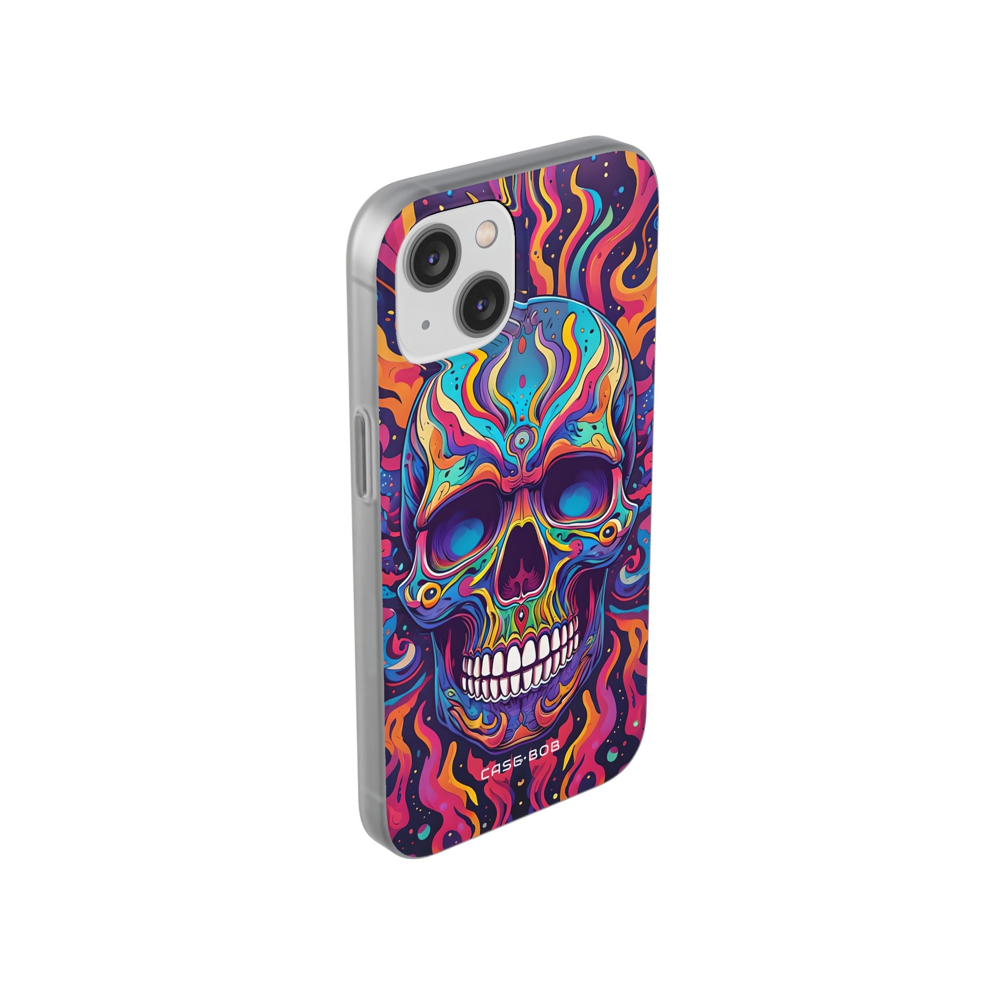 Flaming Skull iPhone 14 Case - Soft