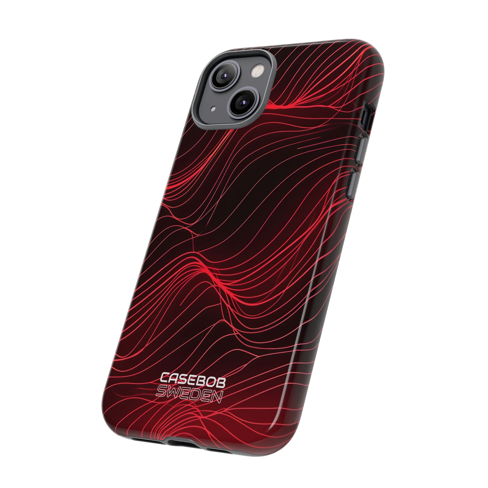 Crimson Waveform Flow iPhone 14 - Tough