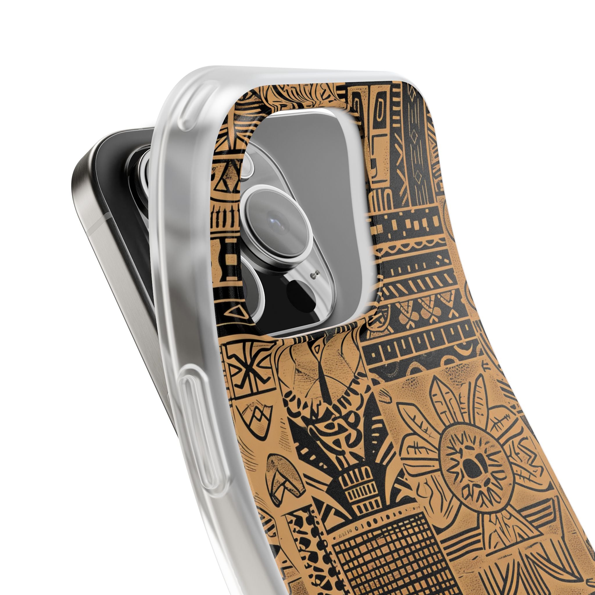 Tribal Faces iPhone 16 Pro Case - Soft
