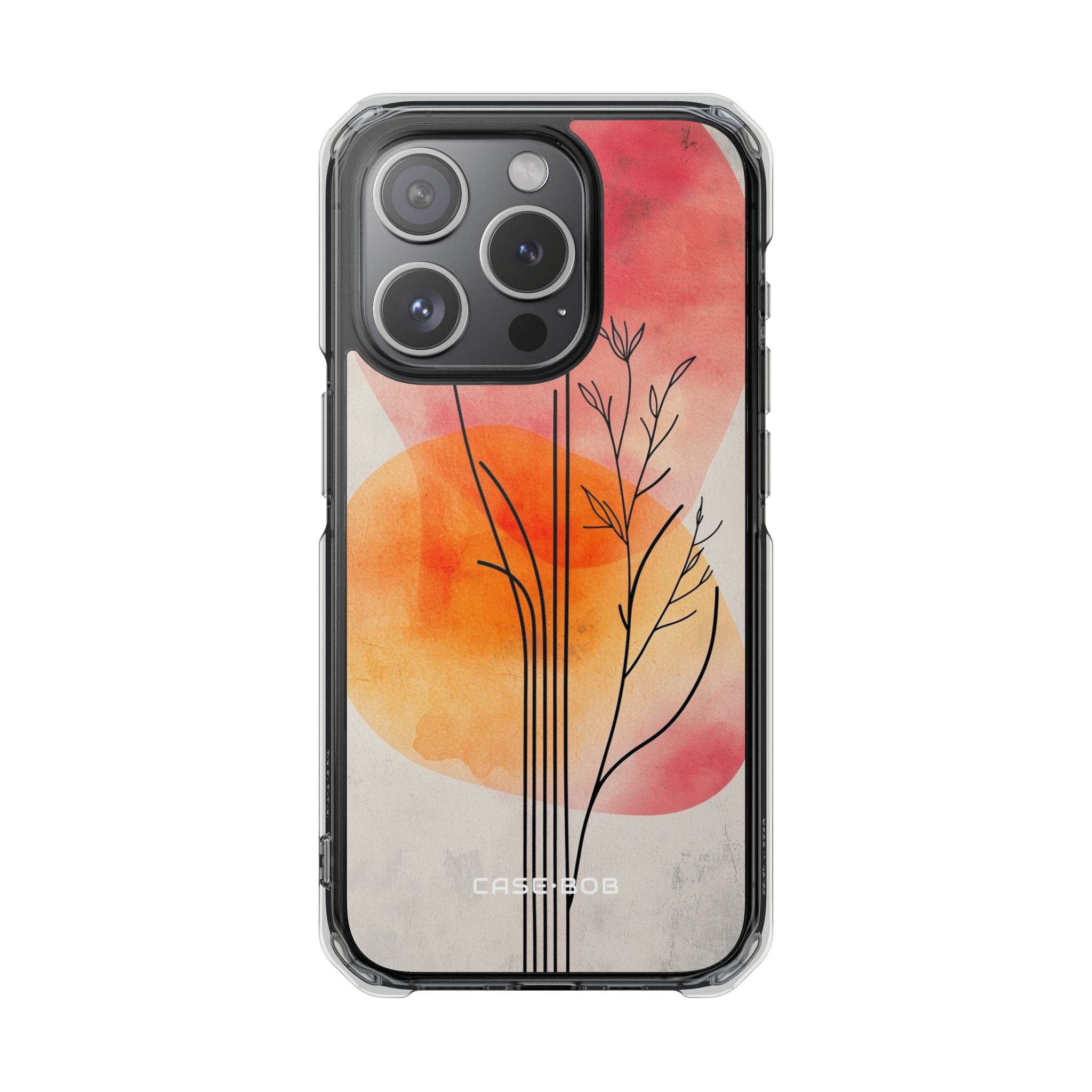 Curved Stem Sunset iPhone 15 Pro Case - Impact