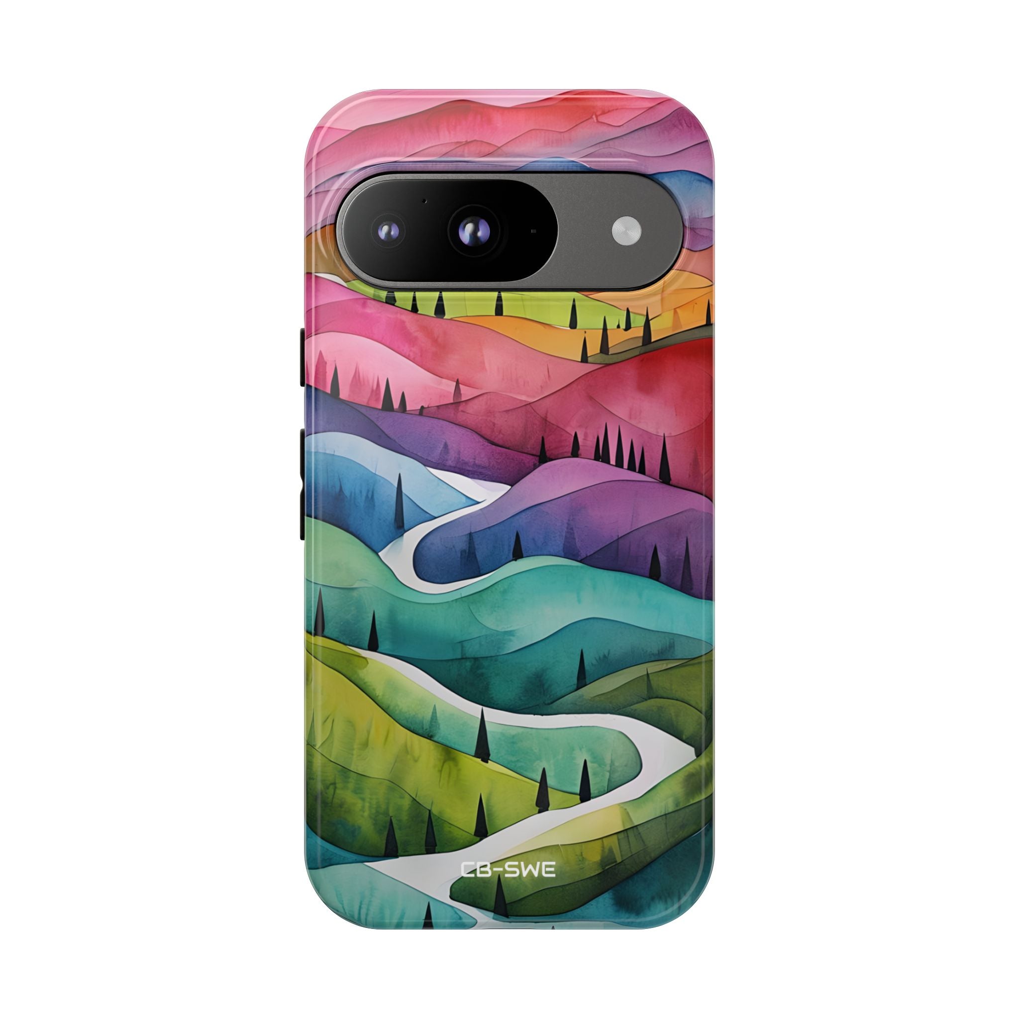 Whimsical Colorful Valleys - Google Pixel Case