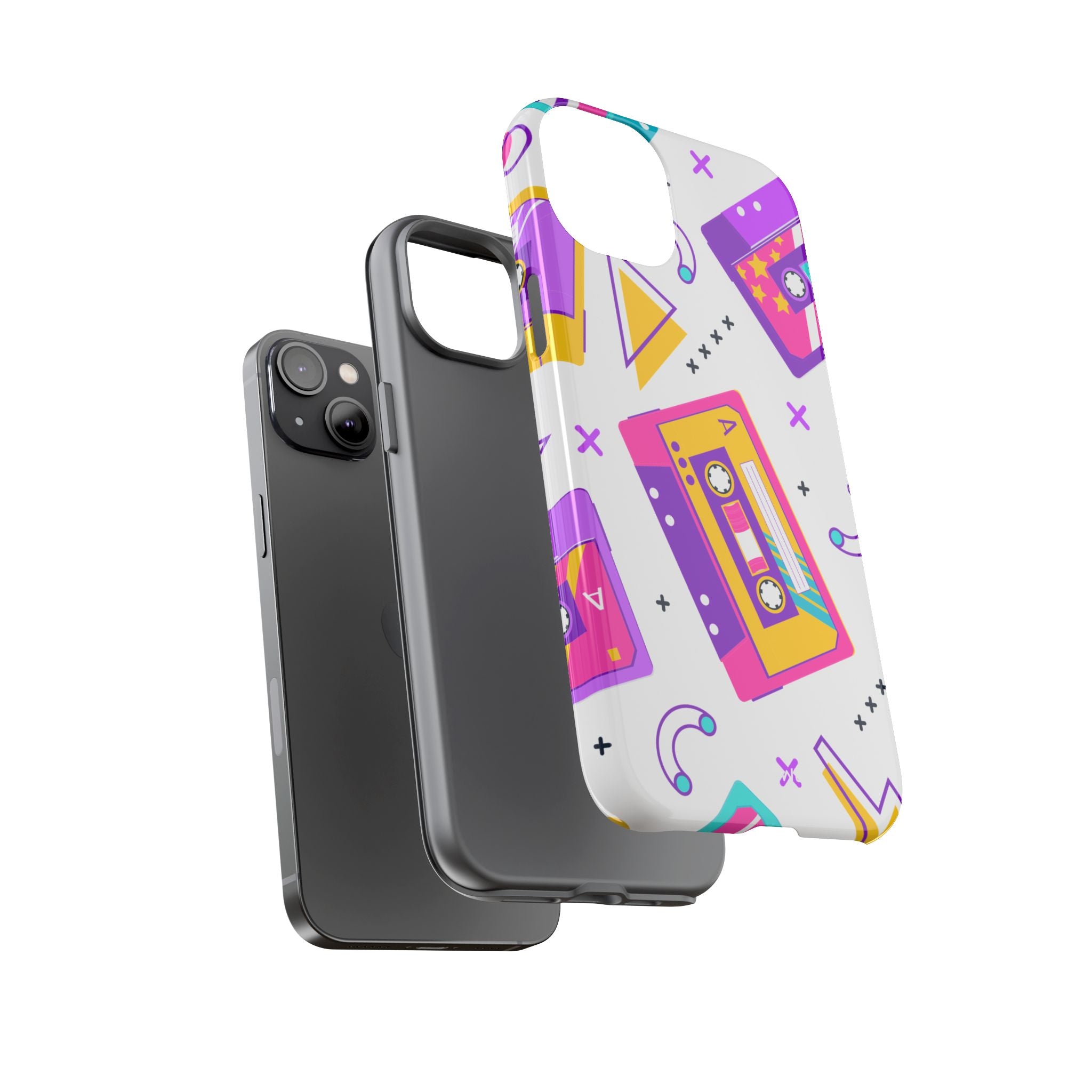 Retro Cassette Chaos - iPhone Case